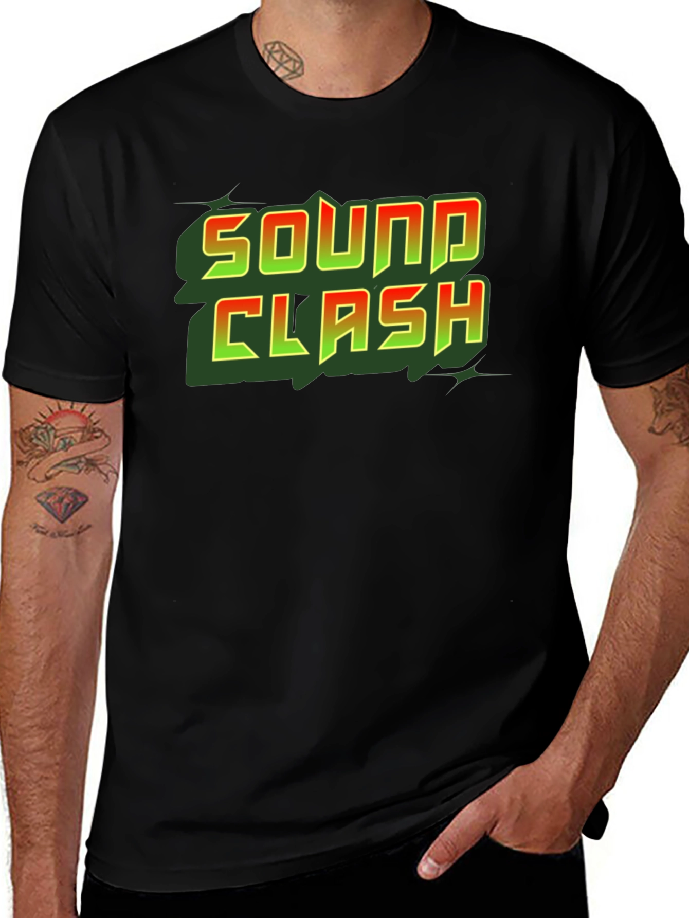 Sound Clash Graphic T-Shirt - Cool Black Tee
