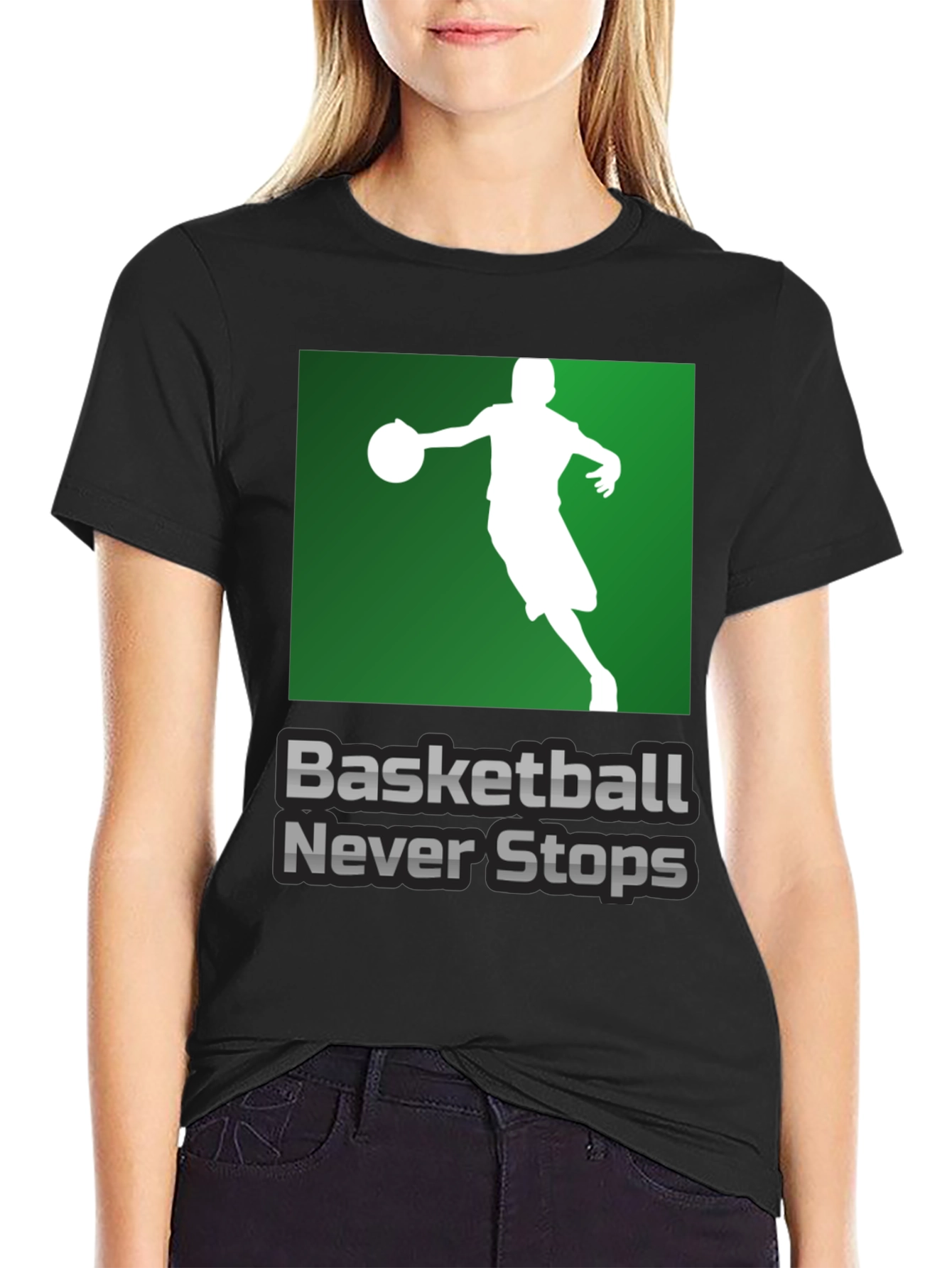 Basketball Never Stops Graphic T-Shirt