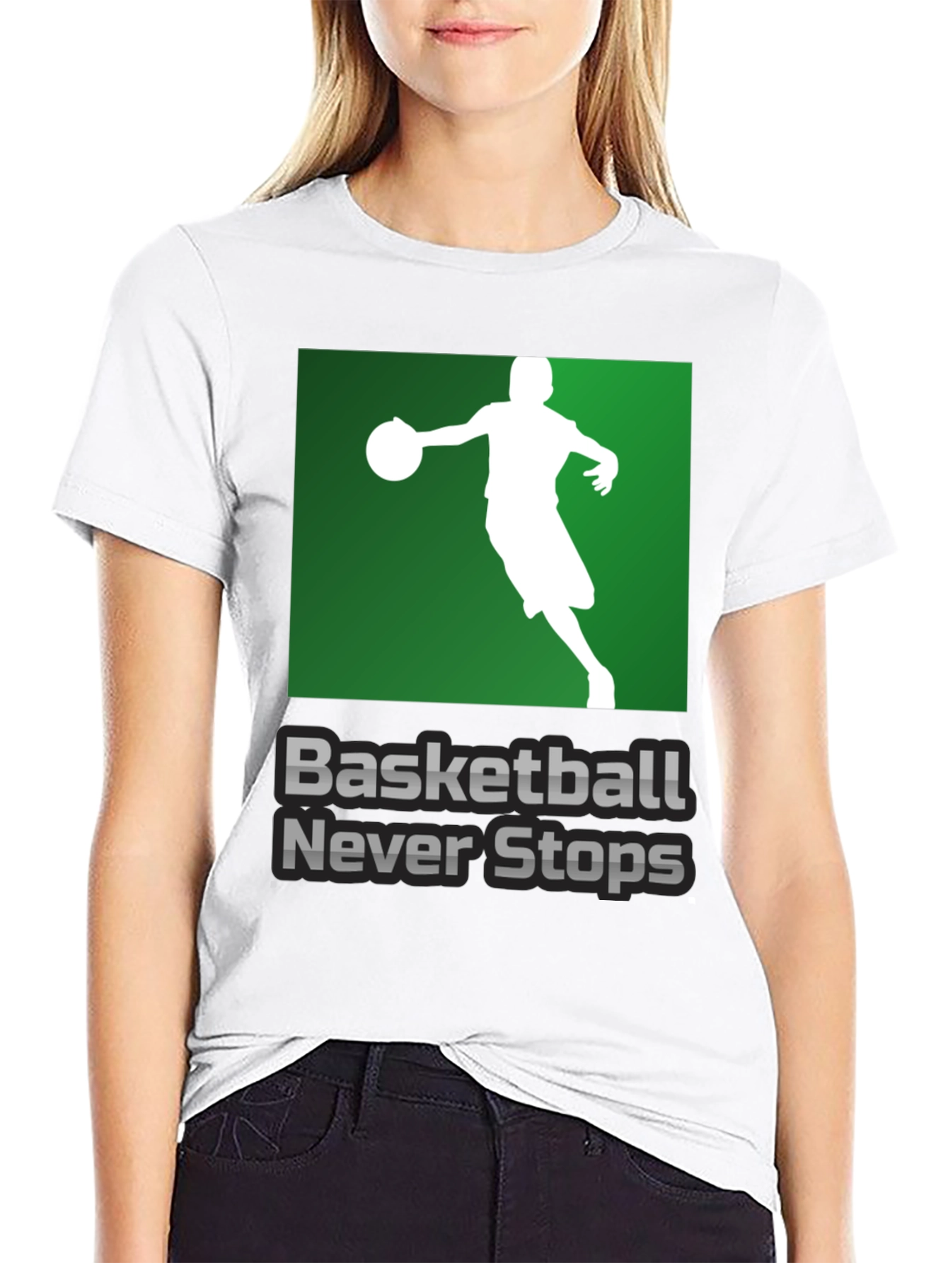 Basketball Never Stops Graphic T-Shirt