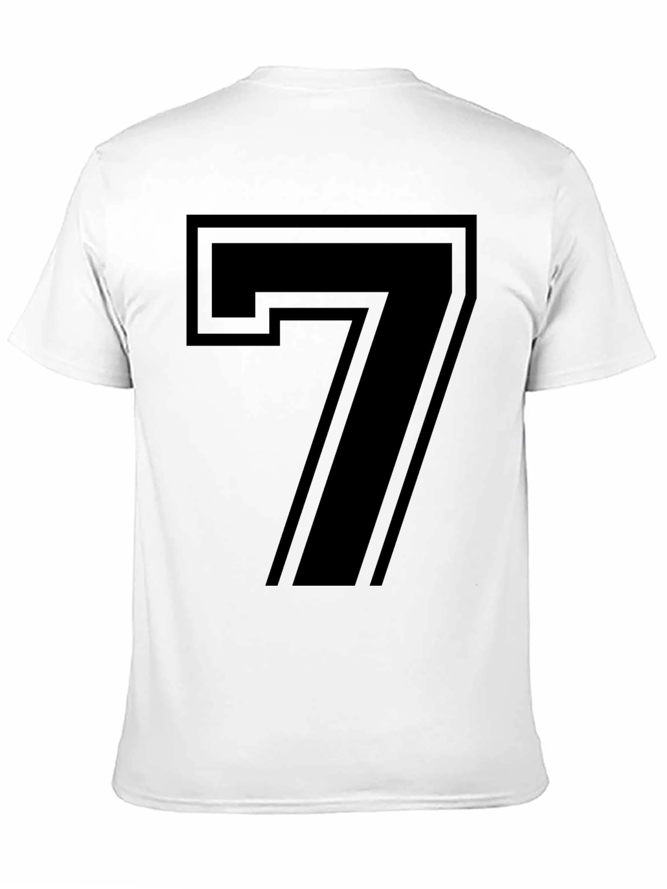 Bold Number 7 Graphic Tee - Stylish Black T-Shirt