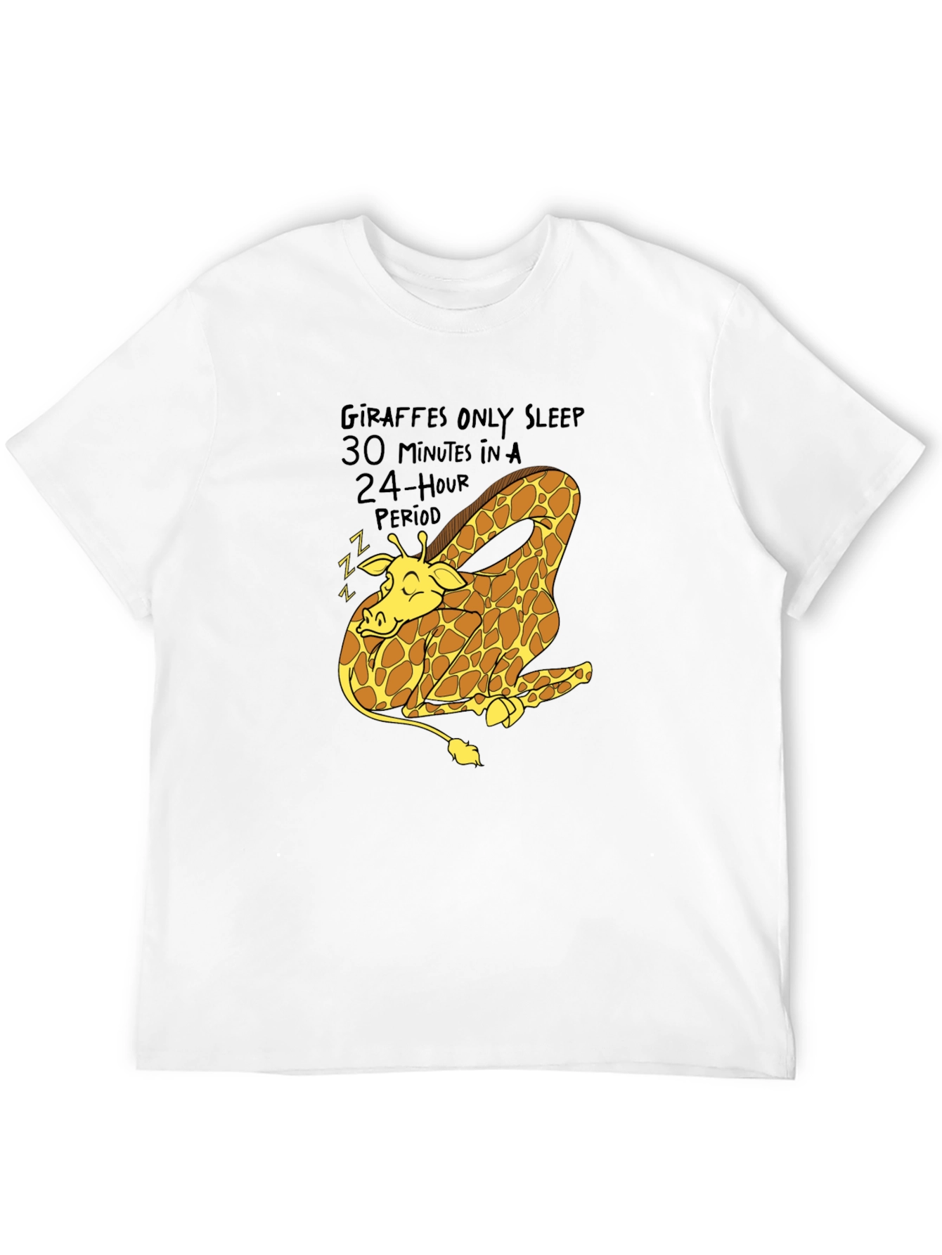Giraffe Sleep T-Shirt - Funny Animal Tee
