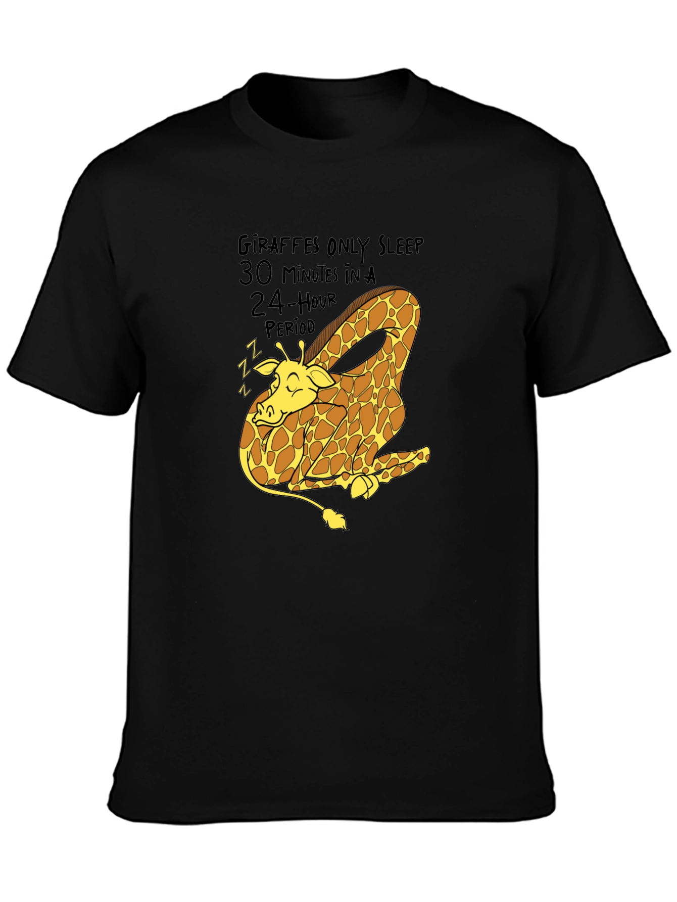 Giraffe Sleep T-Shirt - Funny Animal Tee