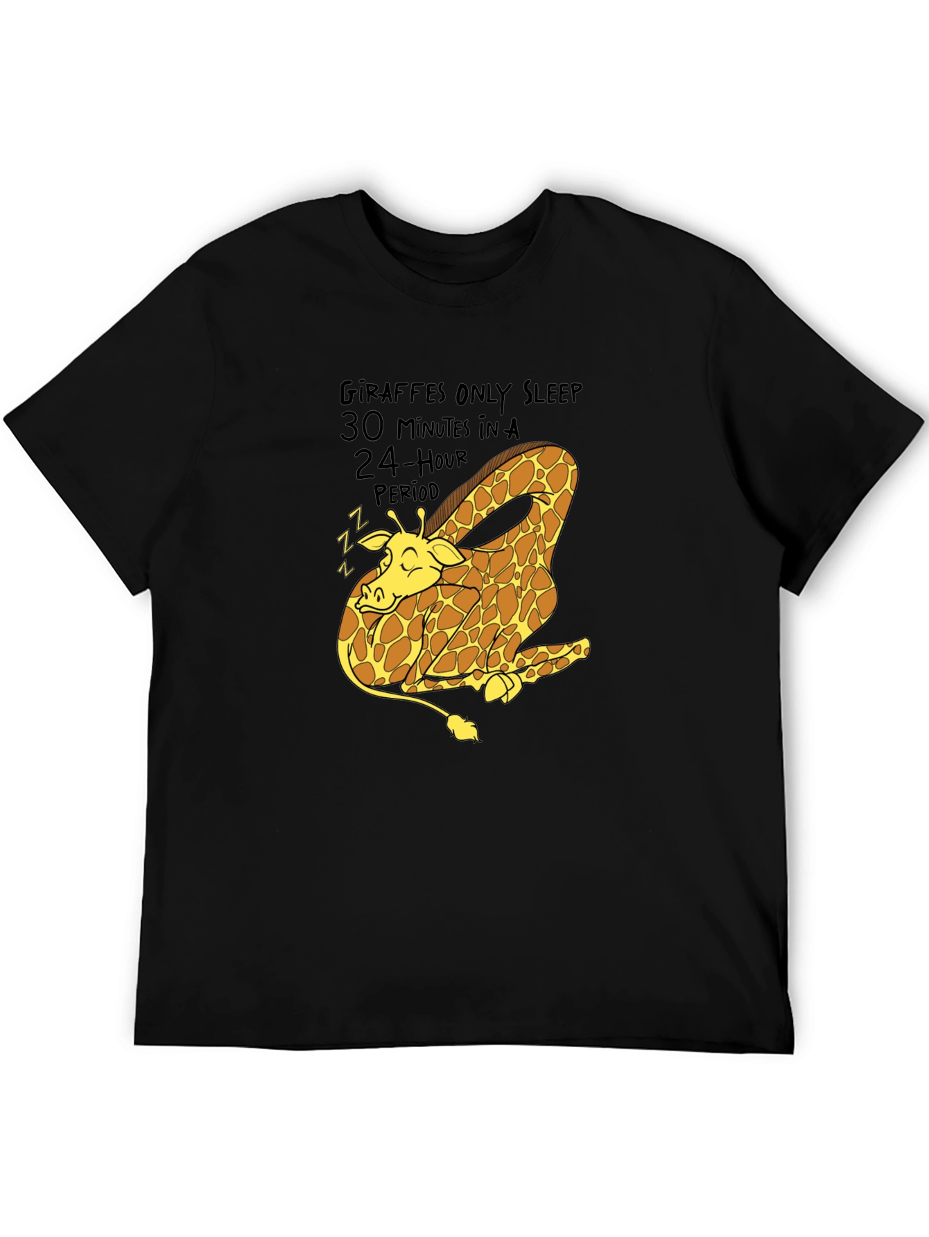 Giraffe Sleep T-Shirt - Funny Animal Tee