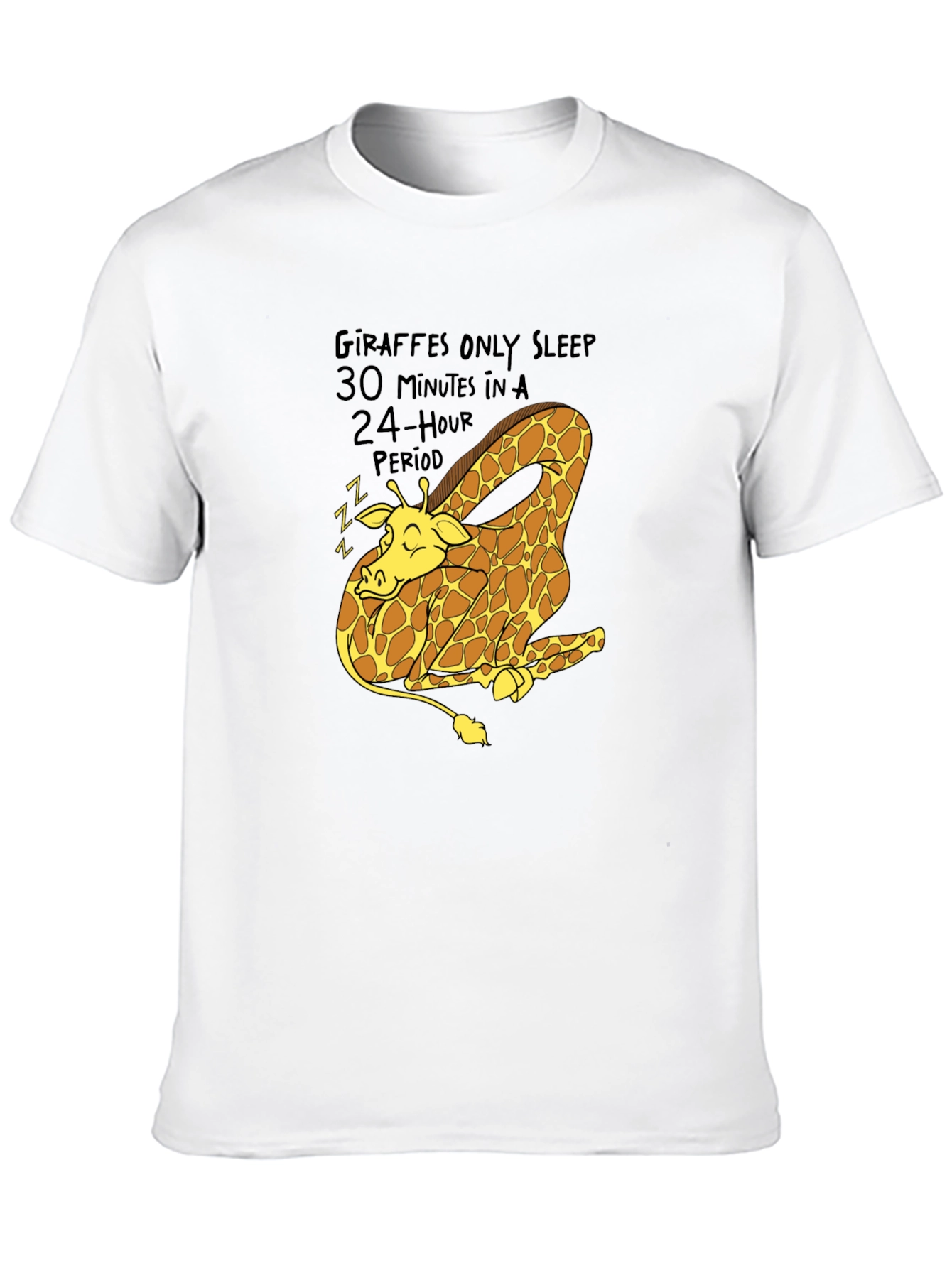 Giraffe Sleep T-Shirt - Funny Animal Tee