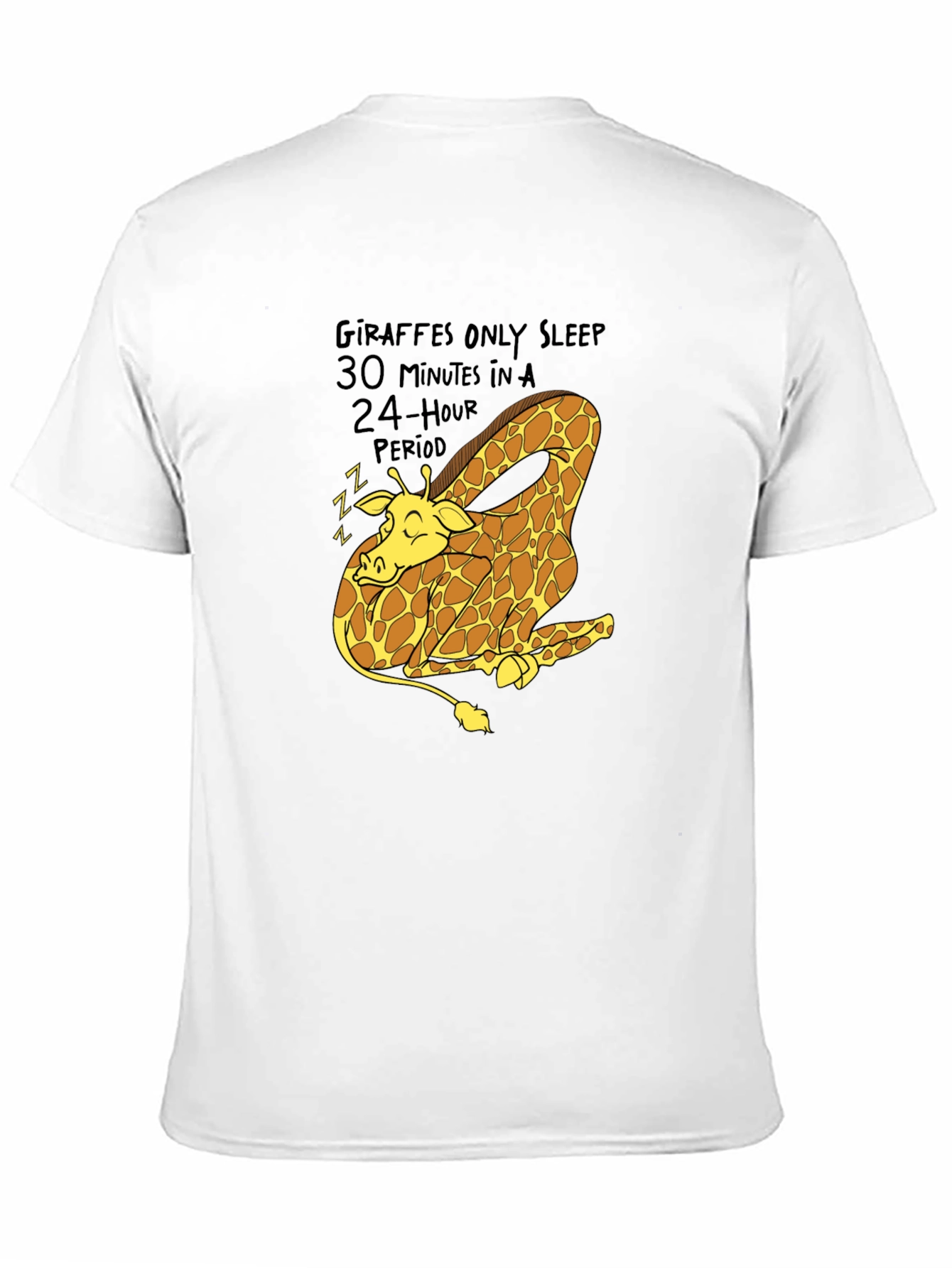 Giraffe Sleep T-Shirt - Funny Animal Tee