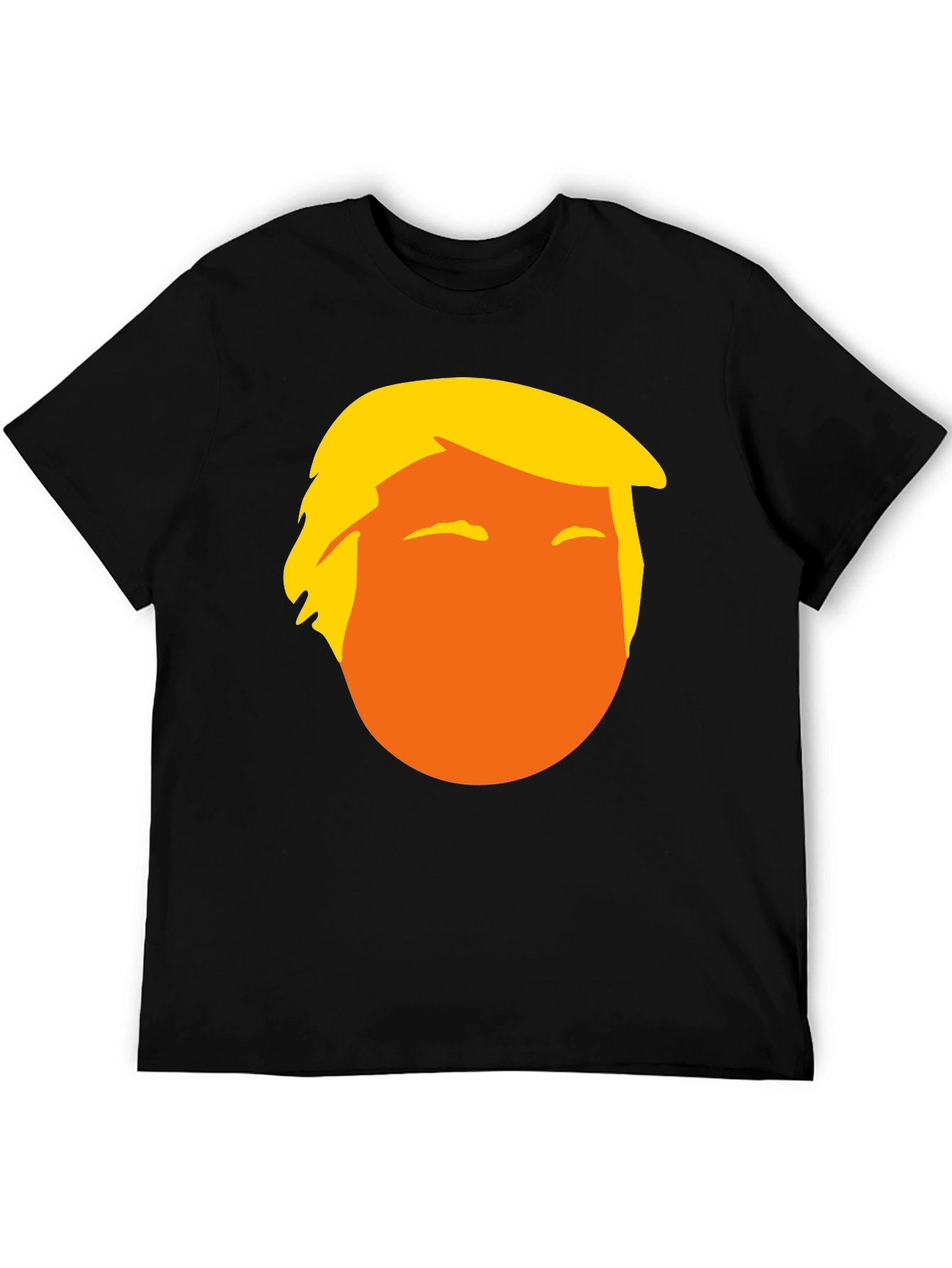 Donald Trump Silhouette Graphic Tee - Black Cotton Blend