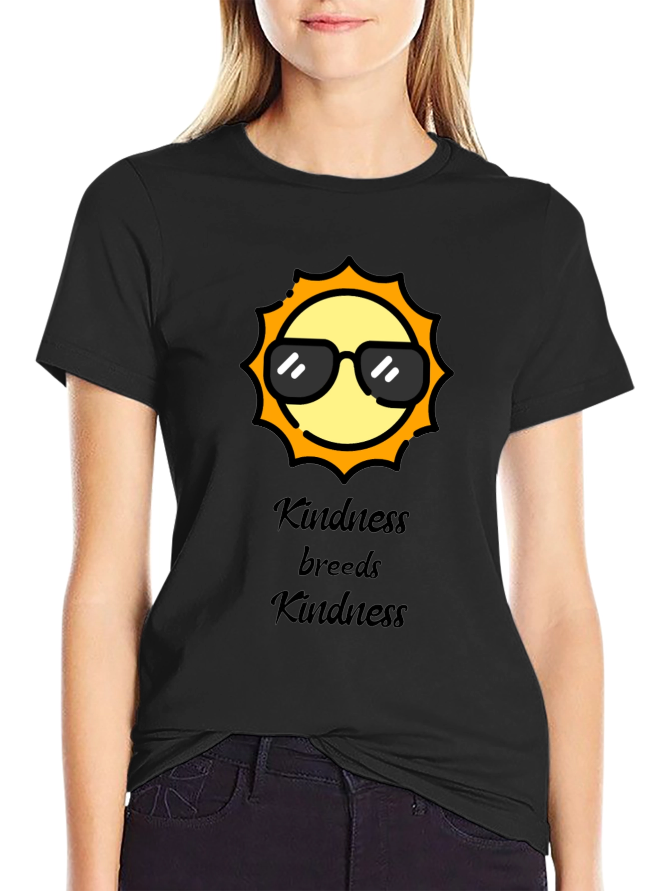 Kindness Breeds Kindness Black T-Shirt