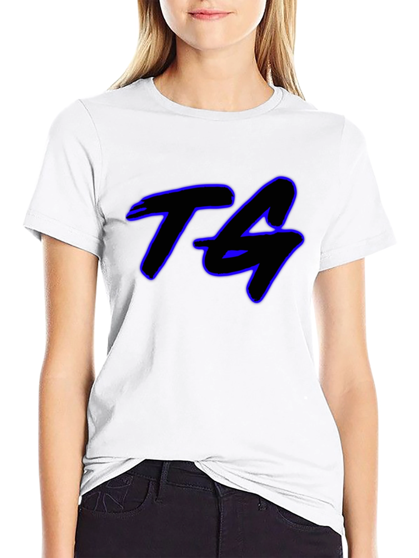 TG Graphic Print Black Cotton T-Shirt