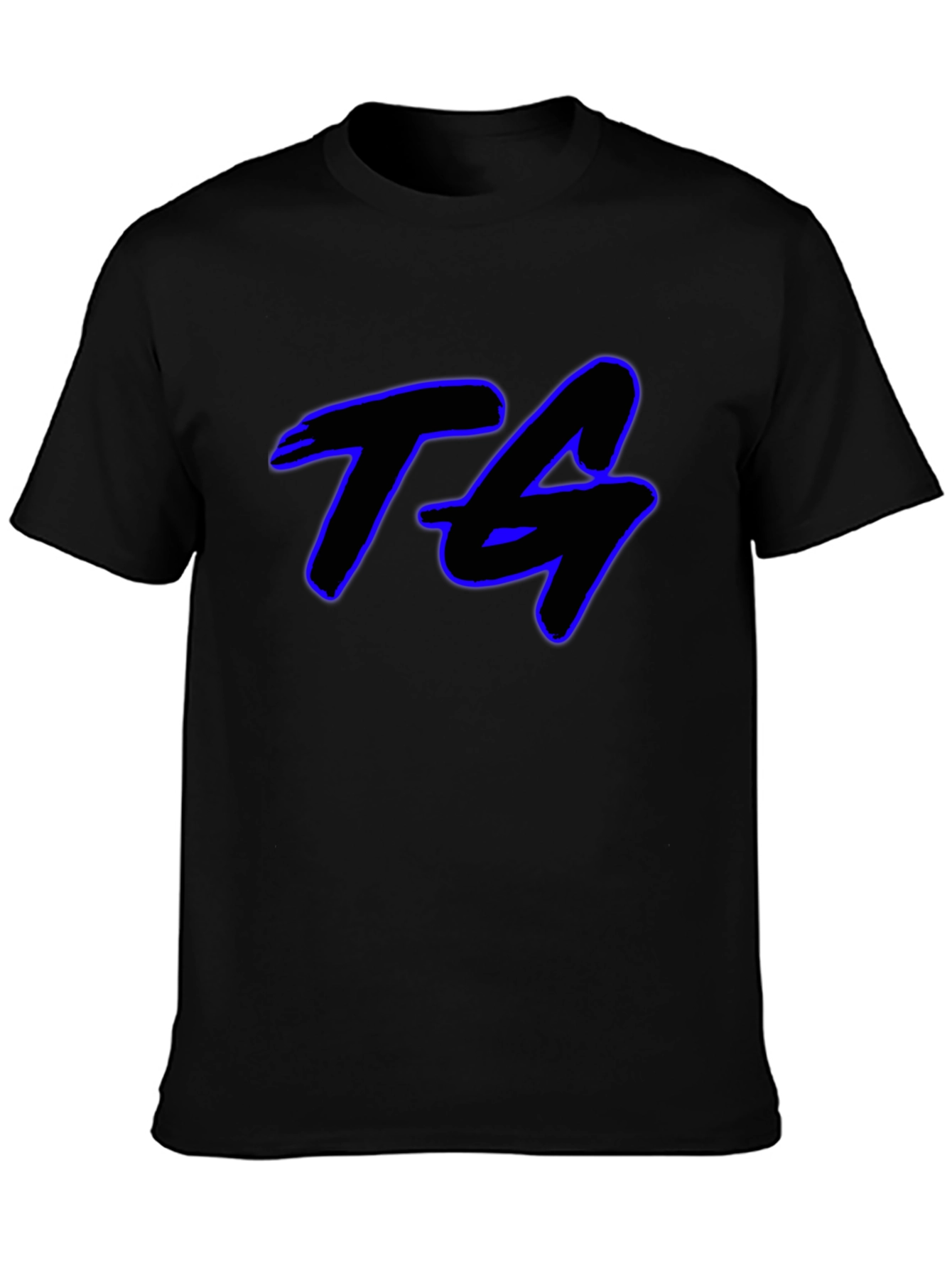 TG Graphic Print Black Cotton T-Shirt