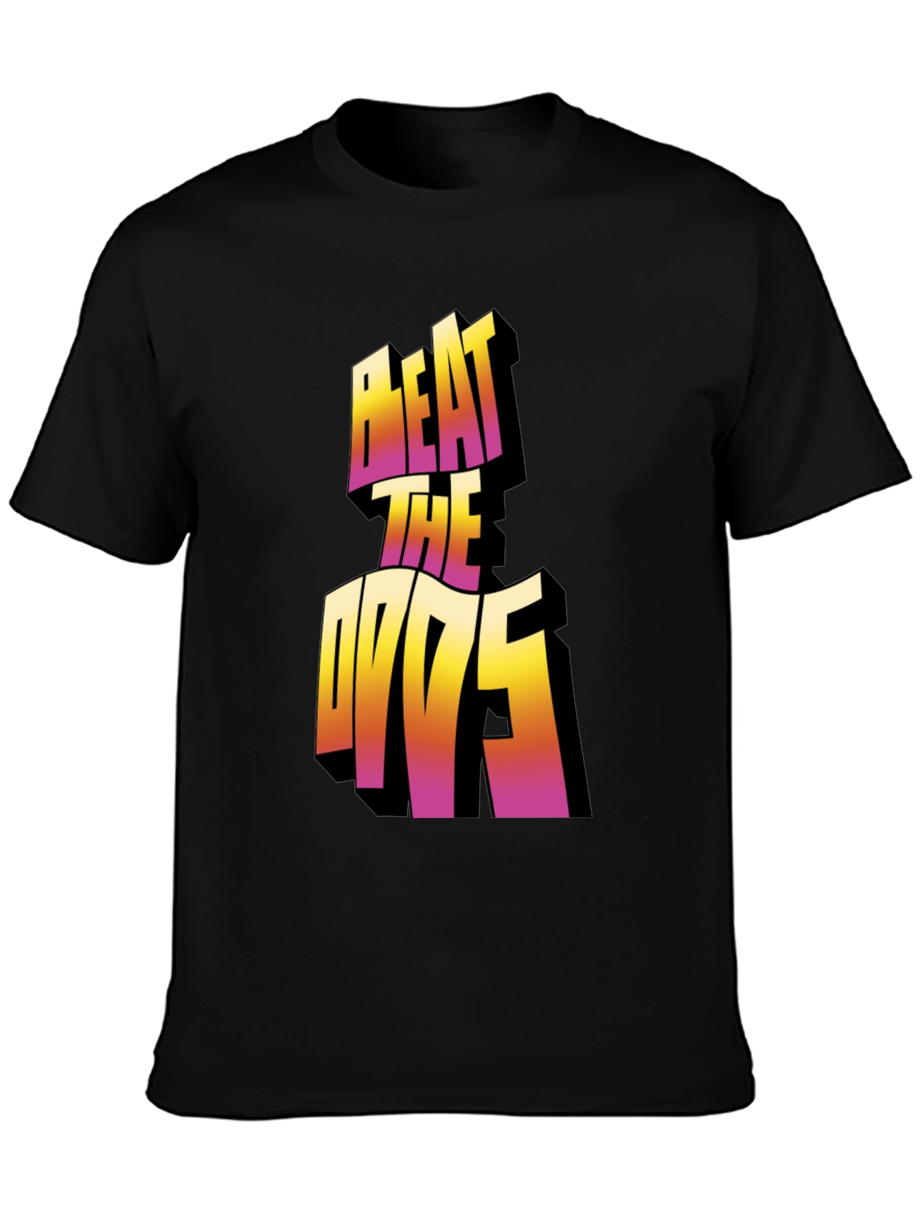 Beat The Odds Graphic Tee - Black Cotton Blend