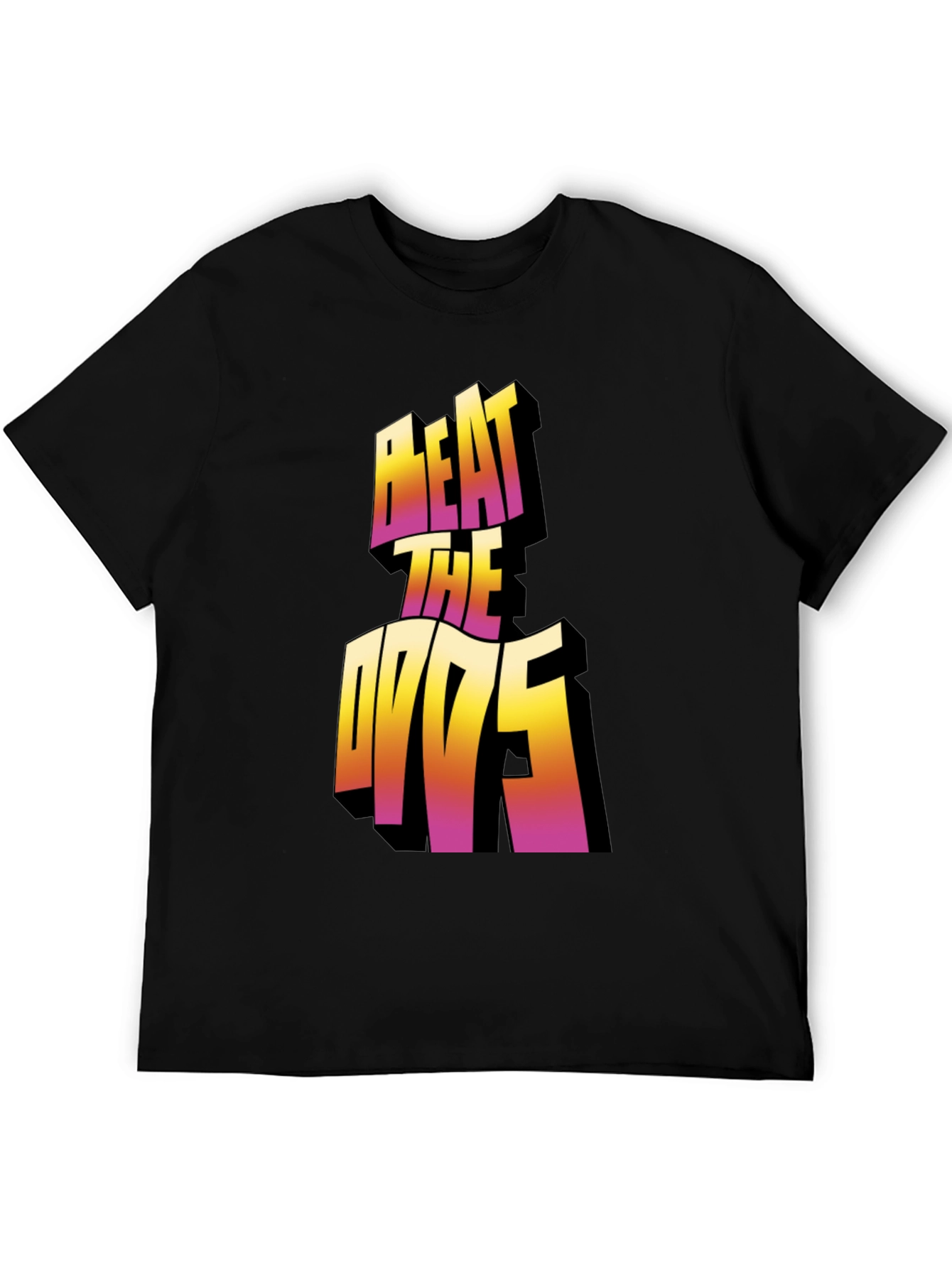 Beat The Odds Graphic Tee - Black Cotton Blend