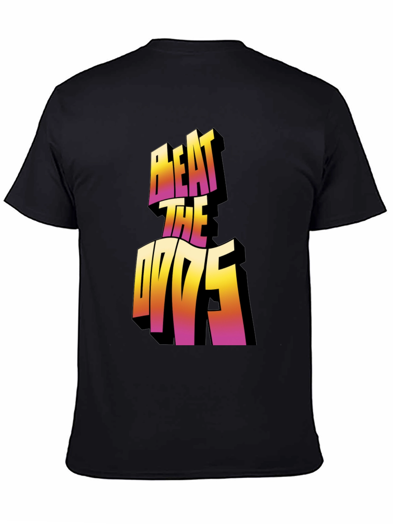 Beat The Odds Graphic Tee - Black Cotton Blend