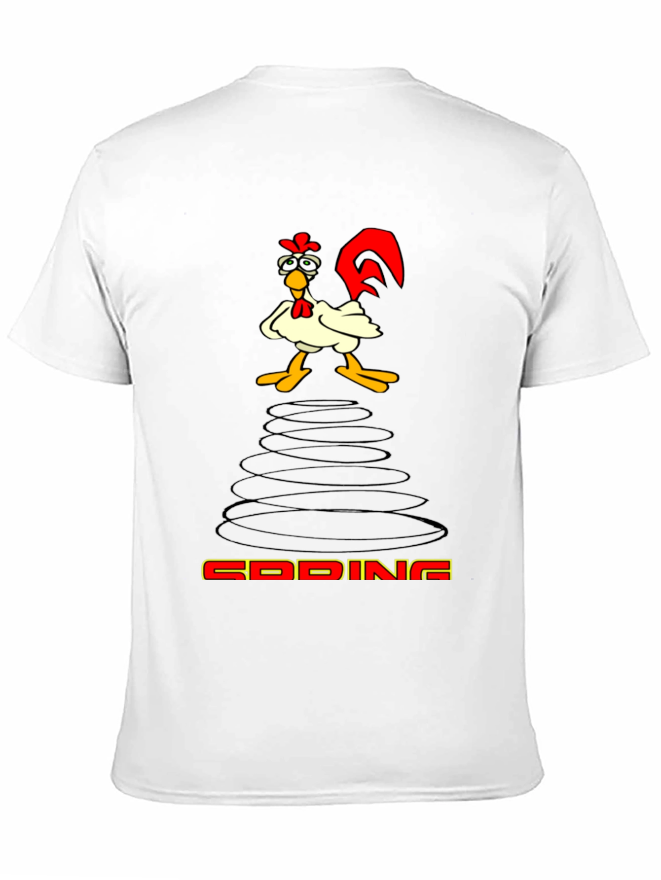 Funny Chicken Spring T-Shirt - Quirky Graphic Tee