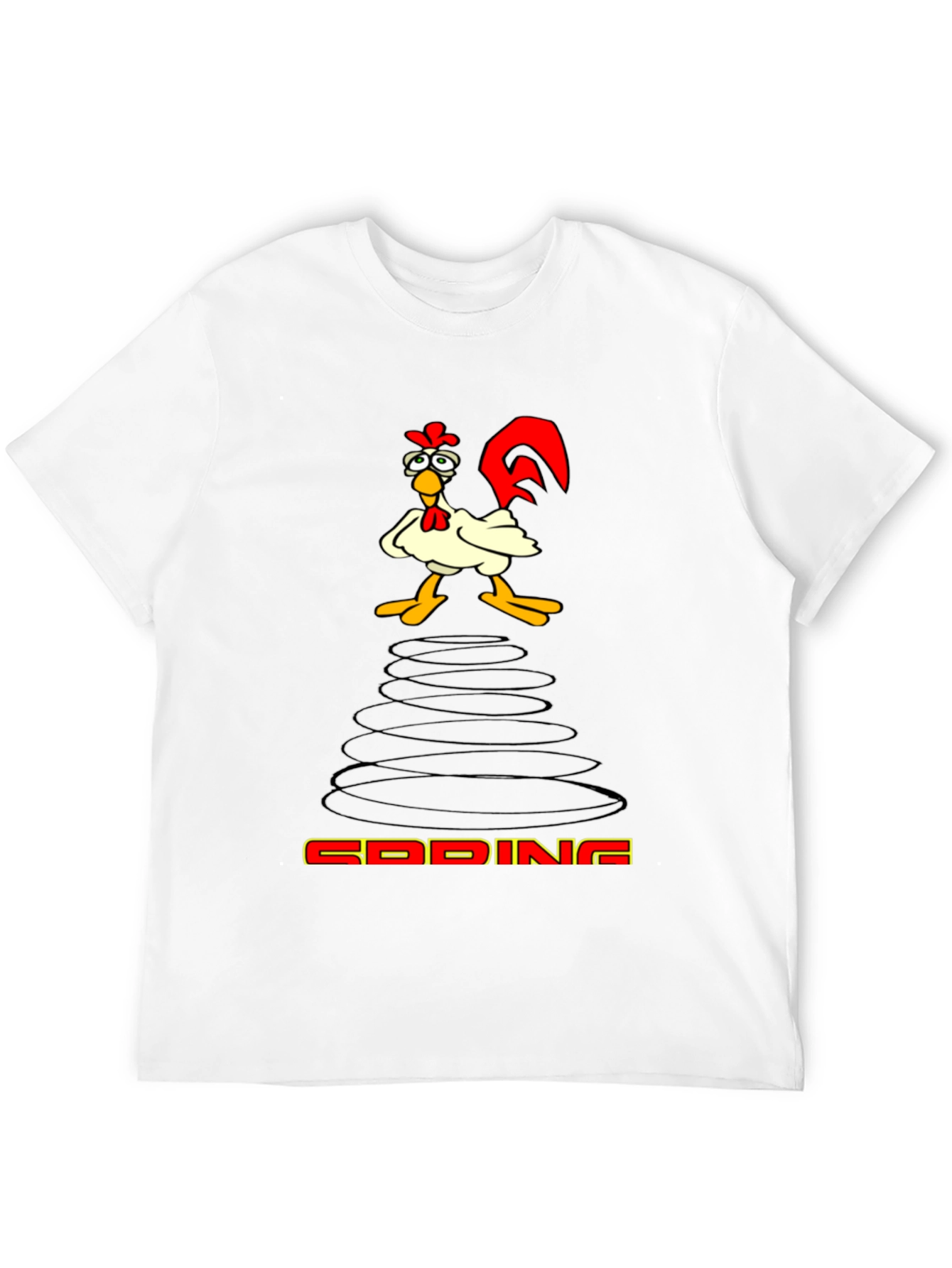 Funny Chicken Spring T-Shirt - Quirky Graphic Tee