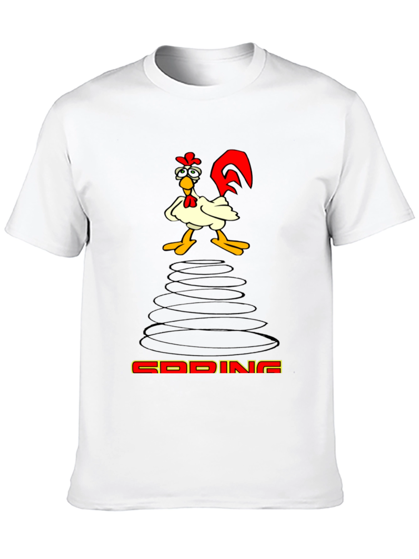 Funny Chicken Spring T-Shirt - Quirky Graphic Tee