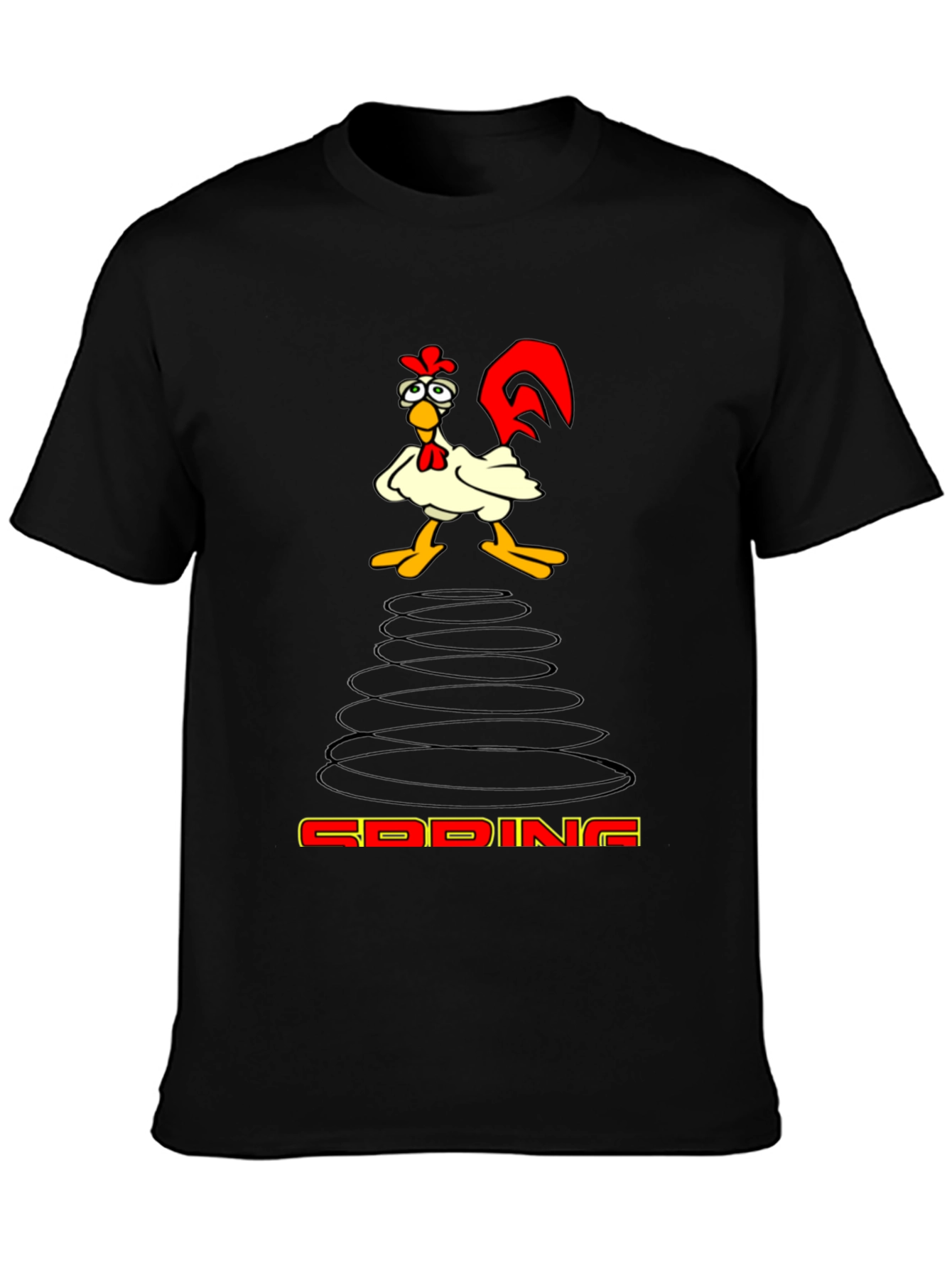 Funny Chicken Spring T-Shirt - Quirky Graphic Tee