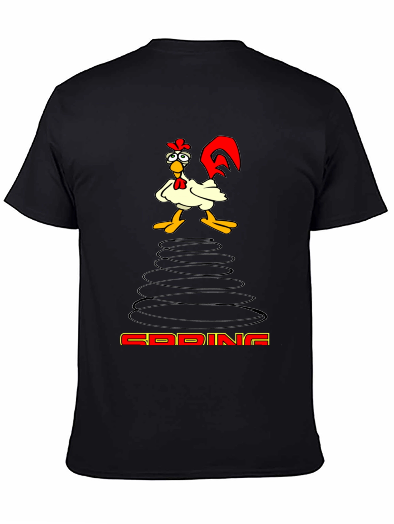 Funny Chicken Spring T-Shirt - Quirky Graphic Tee