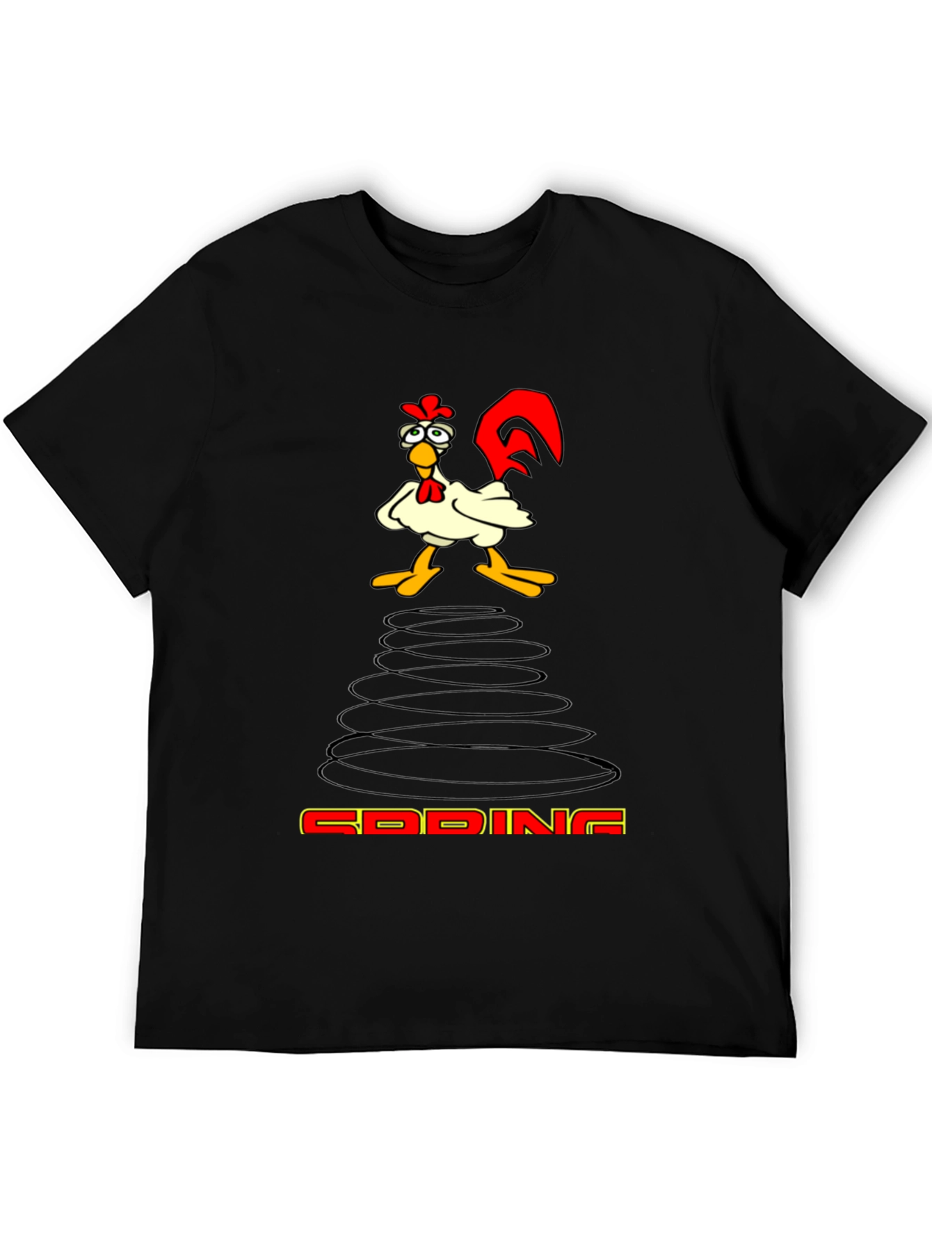 Funny Chicken Spring T-Shirt - Quirky Graphic Tee