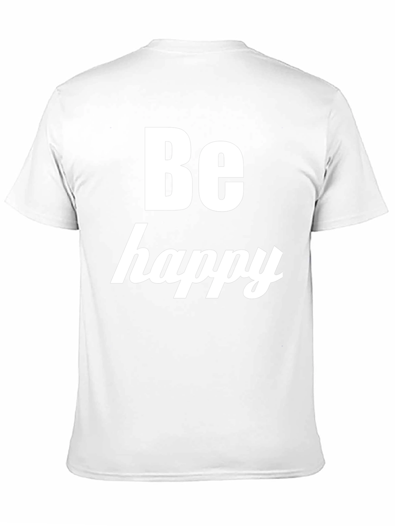 Be Happy Black T-Shirt - Positive Message Tee