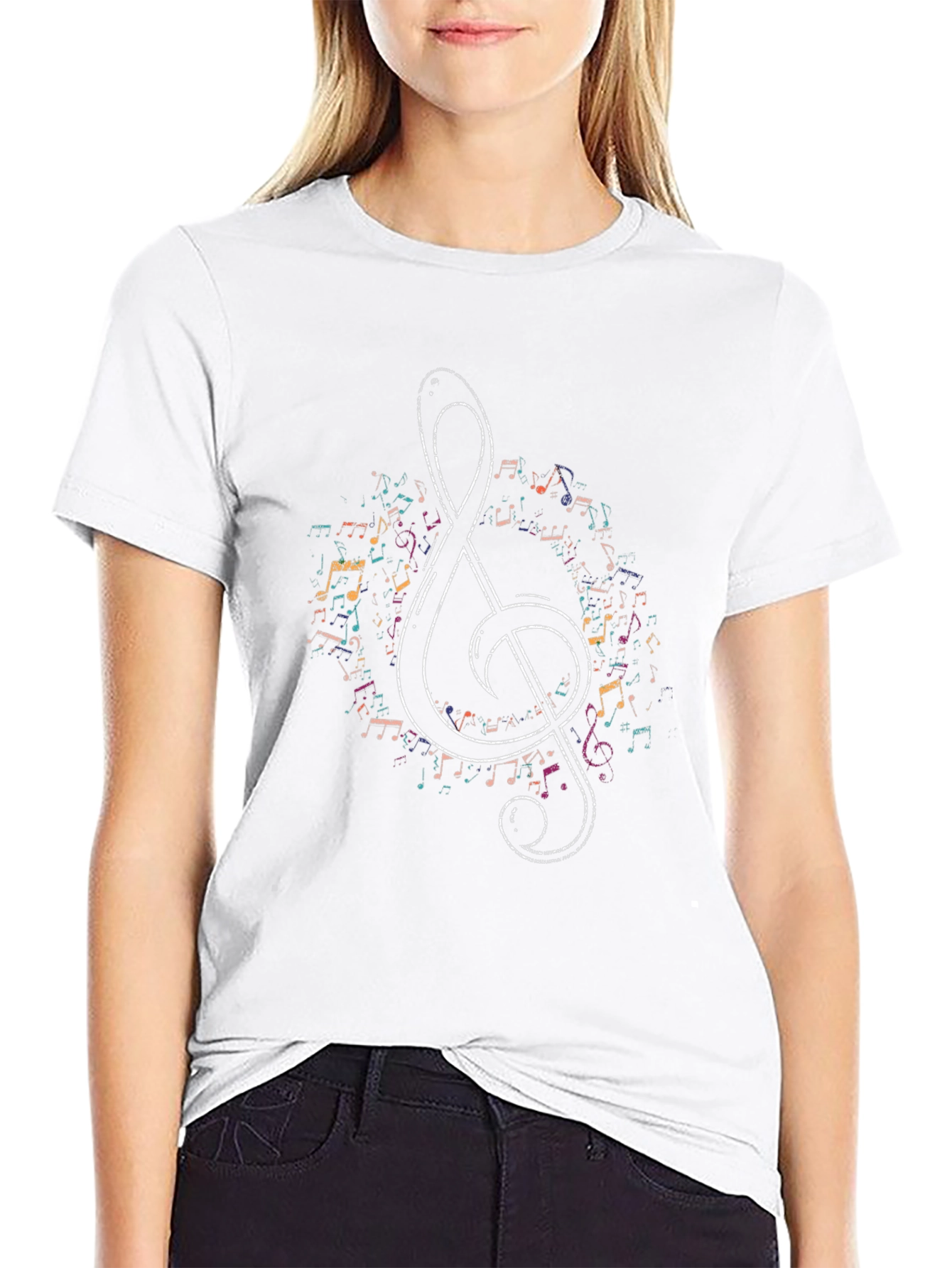 Musical Note Treble Clef Graphic Tee