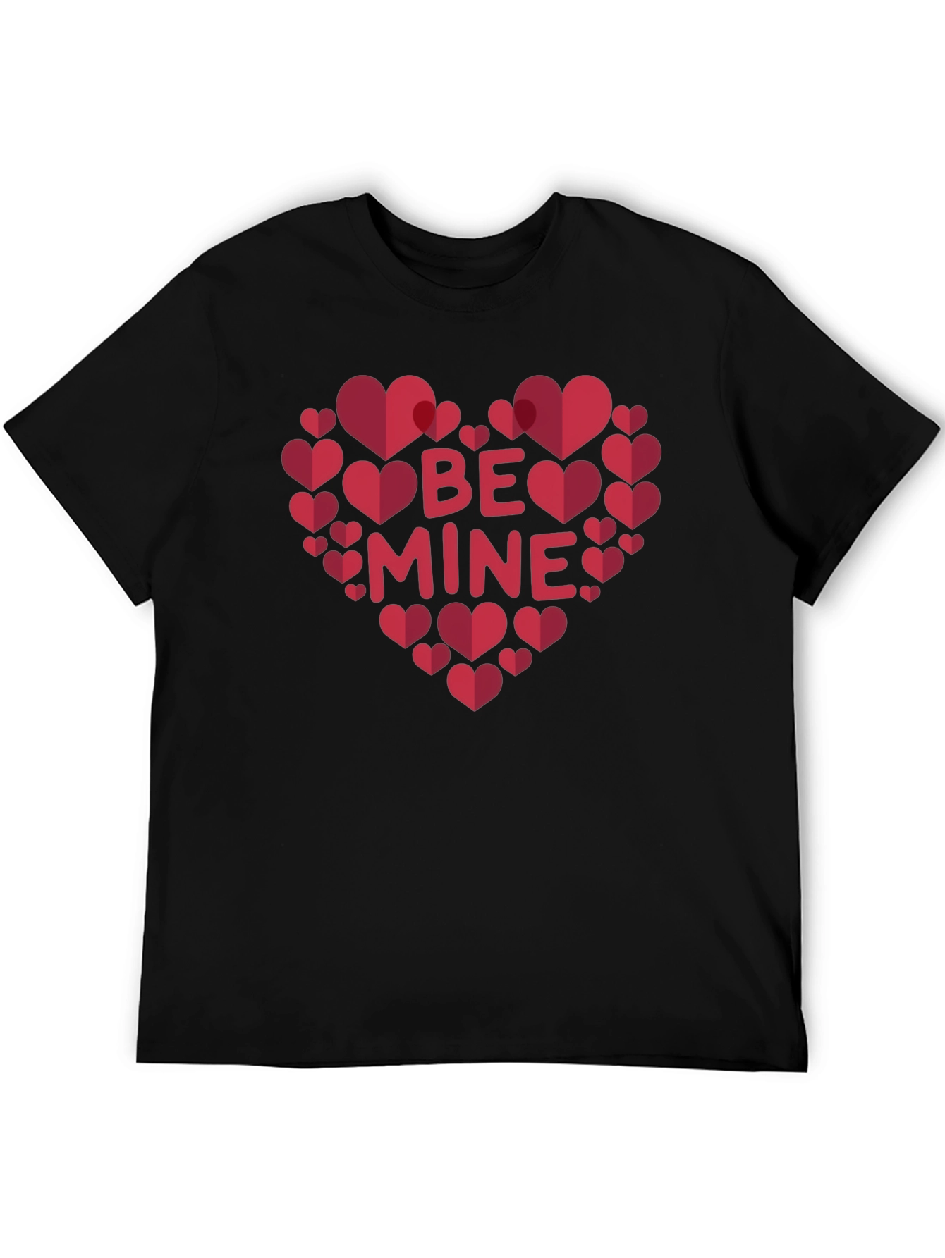 Be Mine Heart Valentines Day Graphic T-Shirt