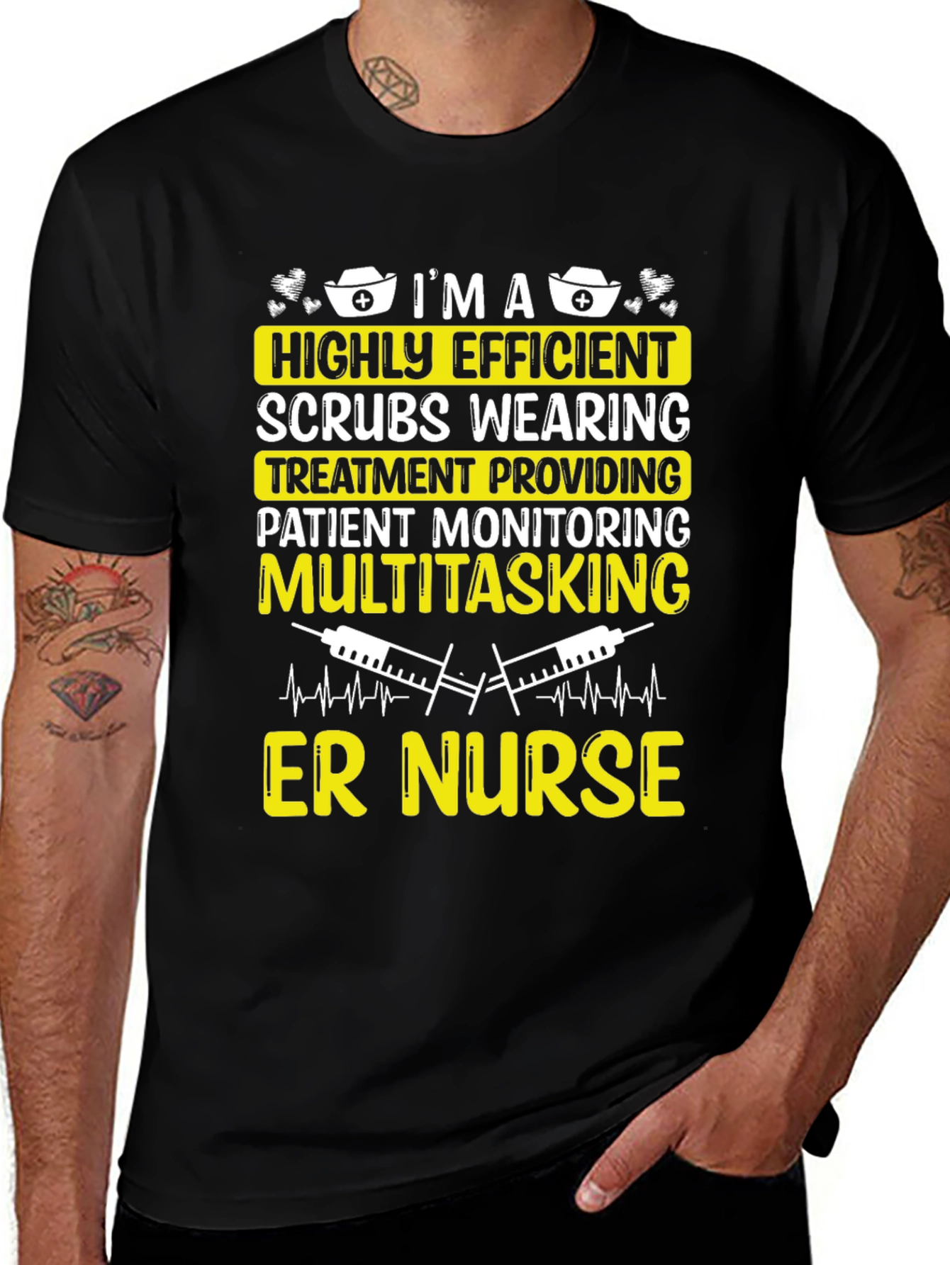 ER Nurse T-Shirt - Highly Efficient Medical Professional Tee