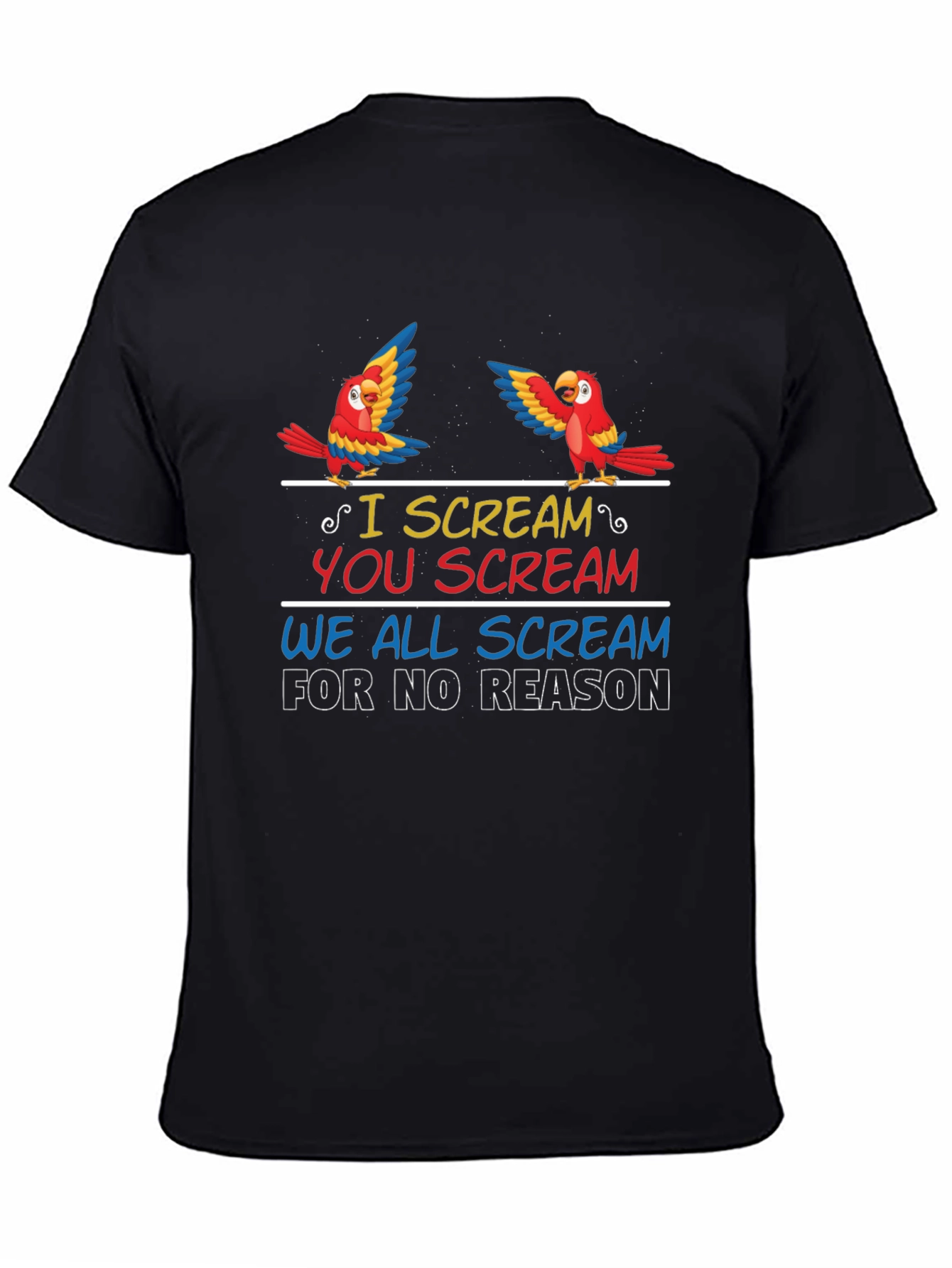 Funny Parrot T-Shirt - I Scream You Scream Design