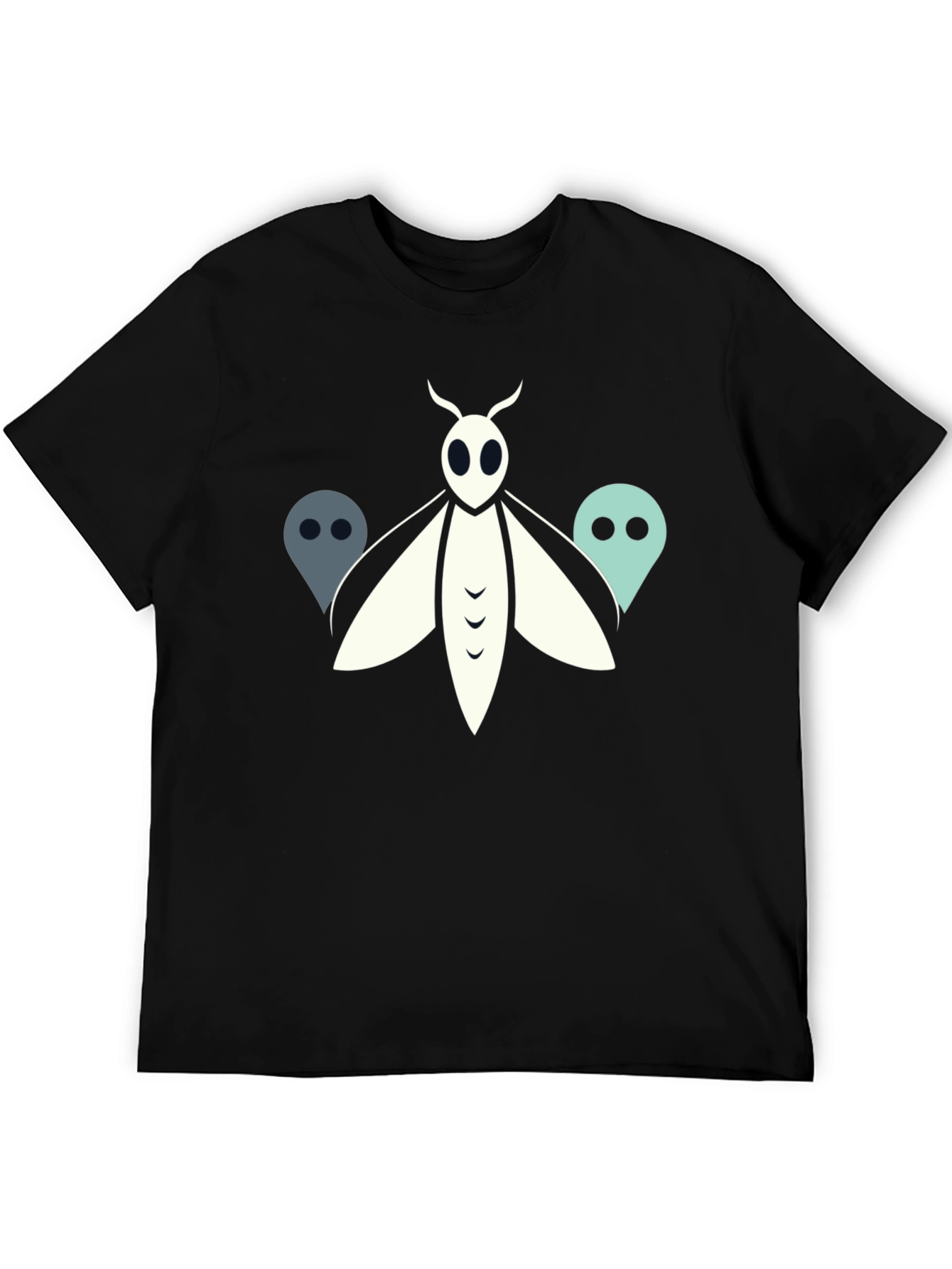 Moth and Ghost Graphic Tee - Black