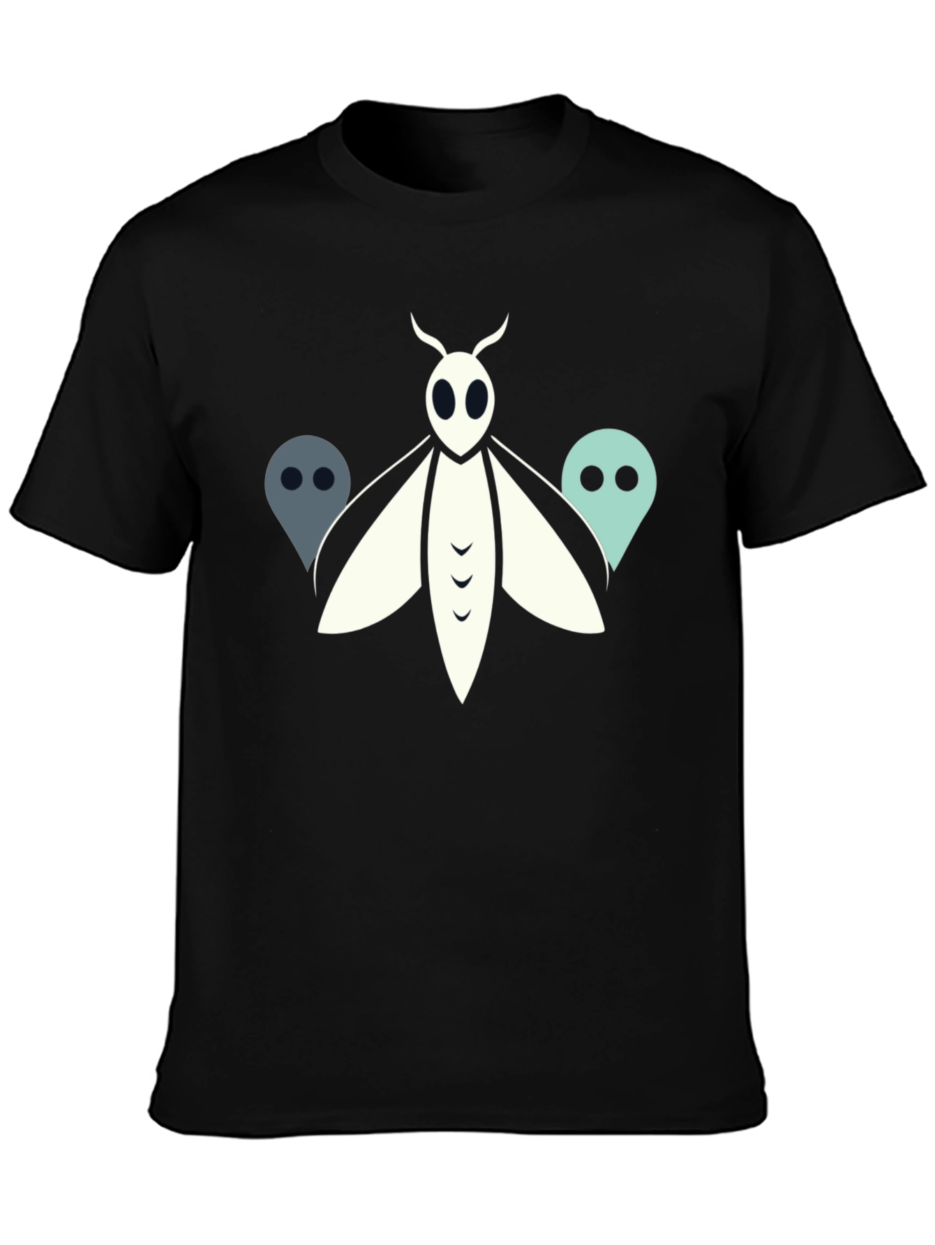 Moth and Ghost Graphic Tee - Black