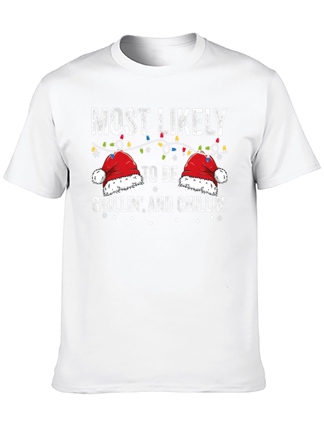 Grillin and Chillin Christmas Graphic T-Shirt