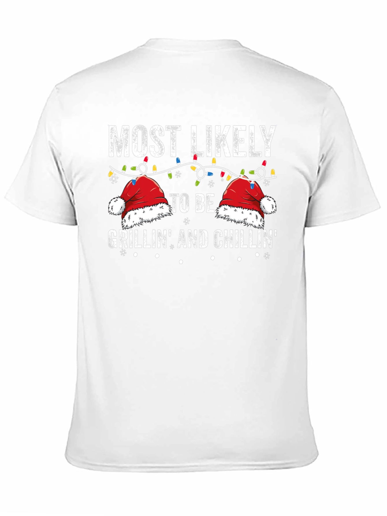 Grillin and Chillin Christmas Graphic T-Shirt