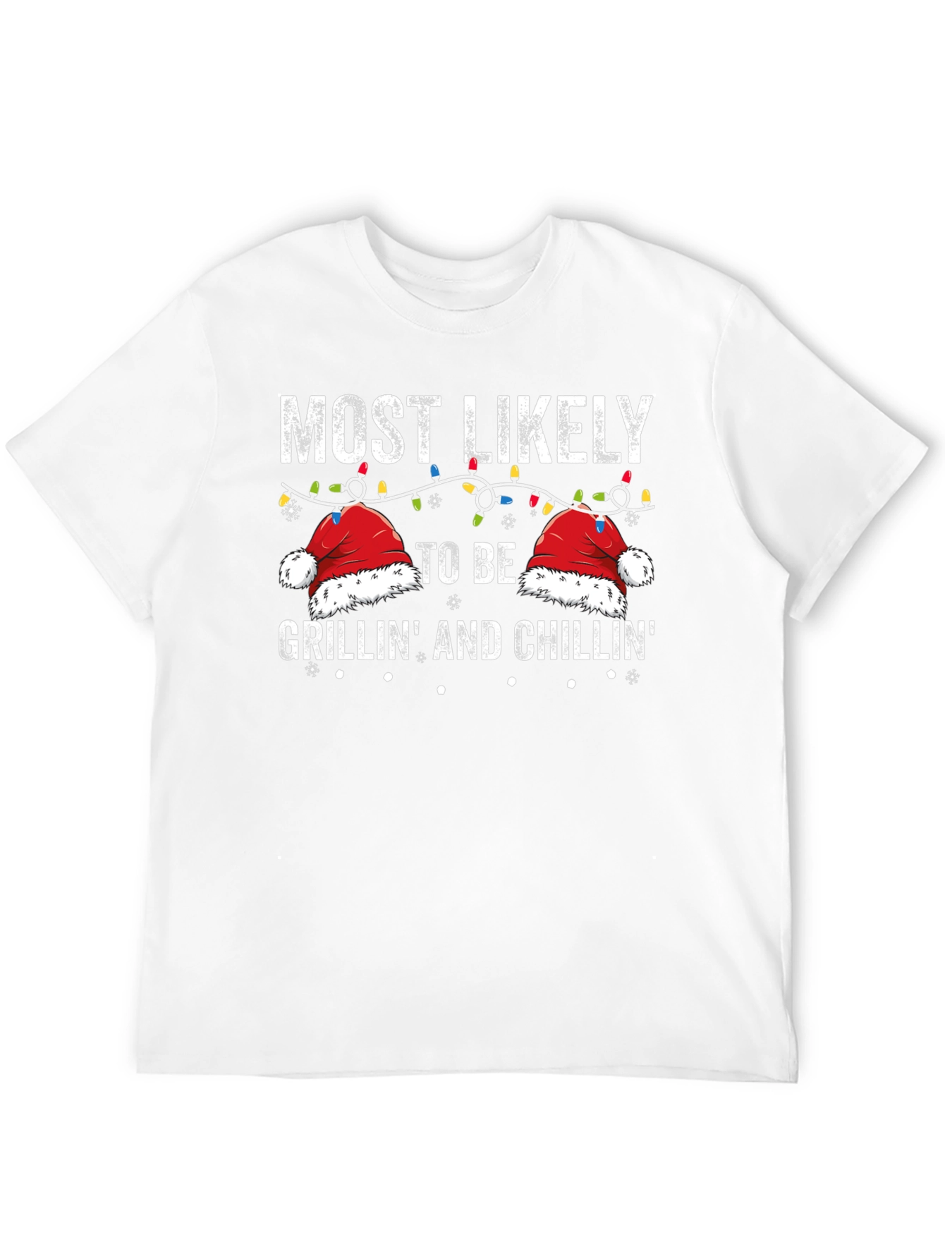 Grillin and Chillin Christmas Graphic T-Shirt