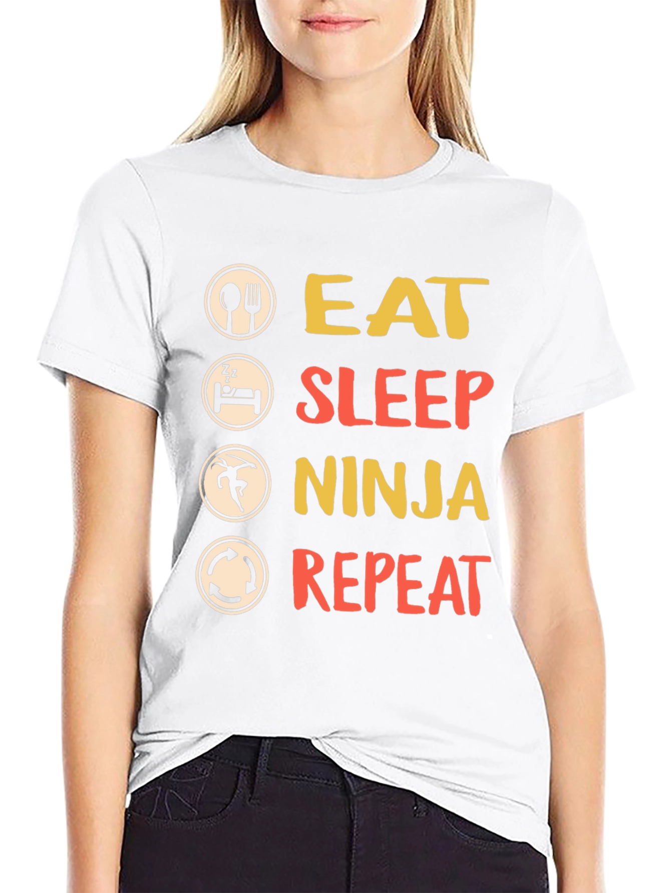 Eat Sleep Ninja Repeat Graphic Tee