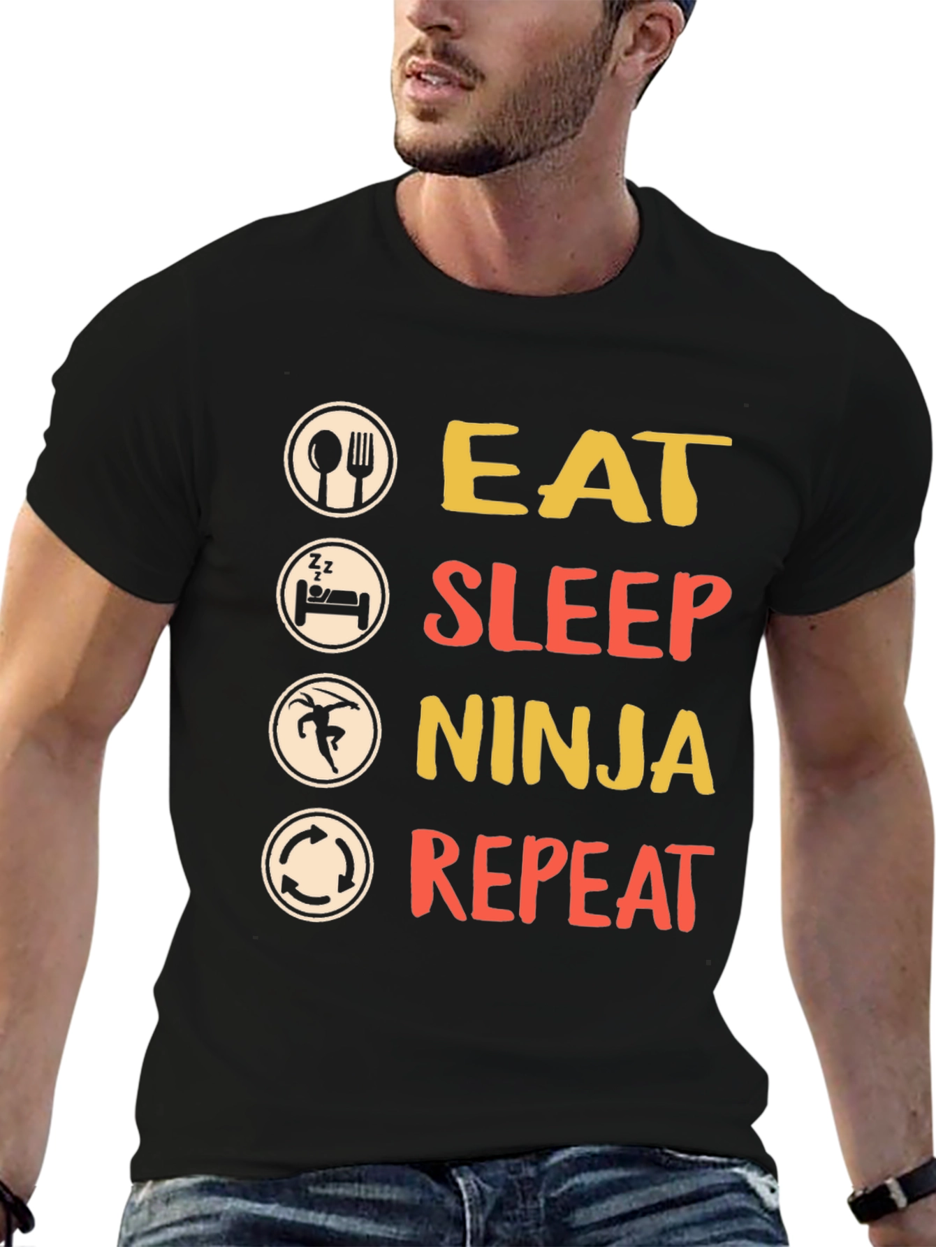 Eat Sleep Ninja Repeat Graphic Tee