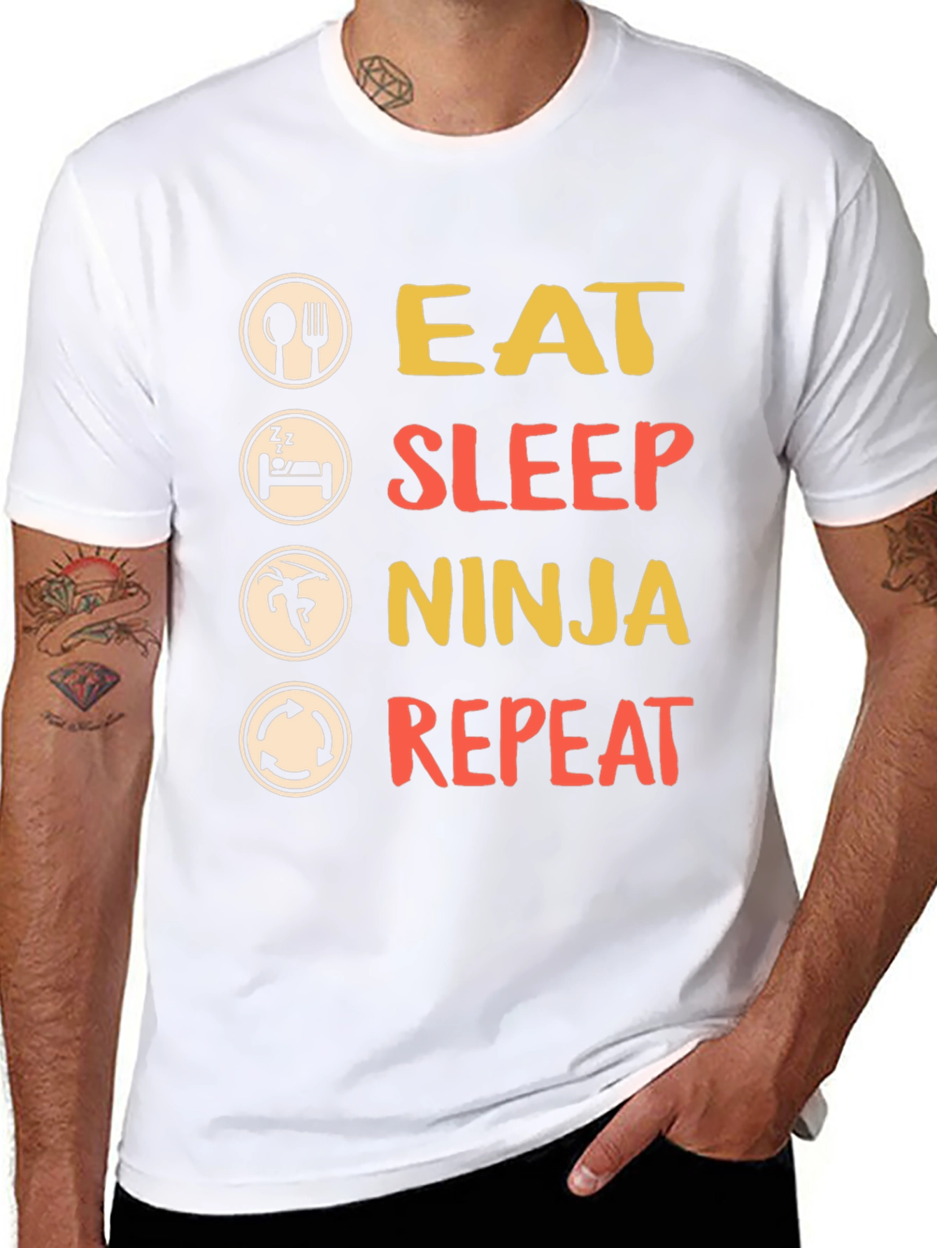 Eat Sleep Ninja Repeat Graphic Tee