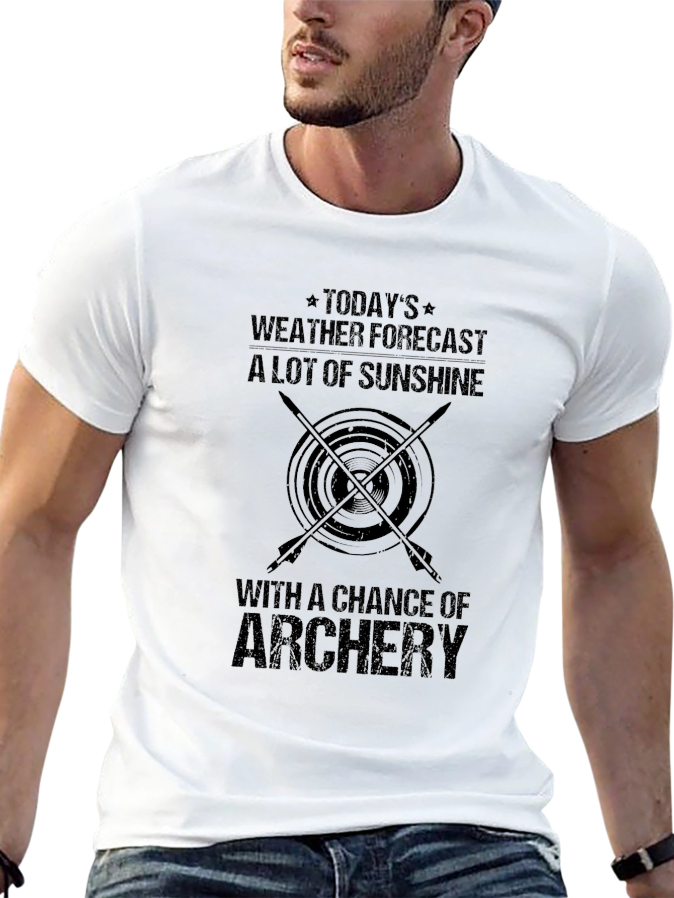 Archery Weather Forecast Graphic T-Shirt