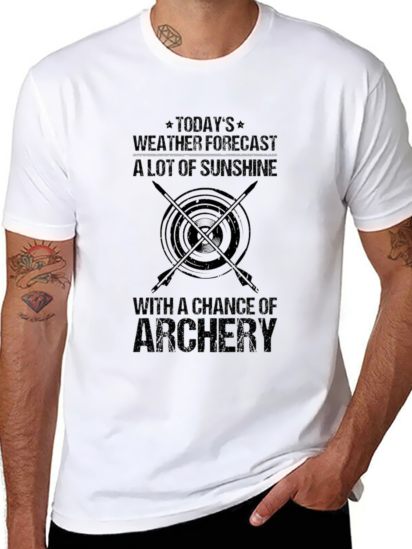 Archery Weather Forecast Graphic T-Shirt