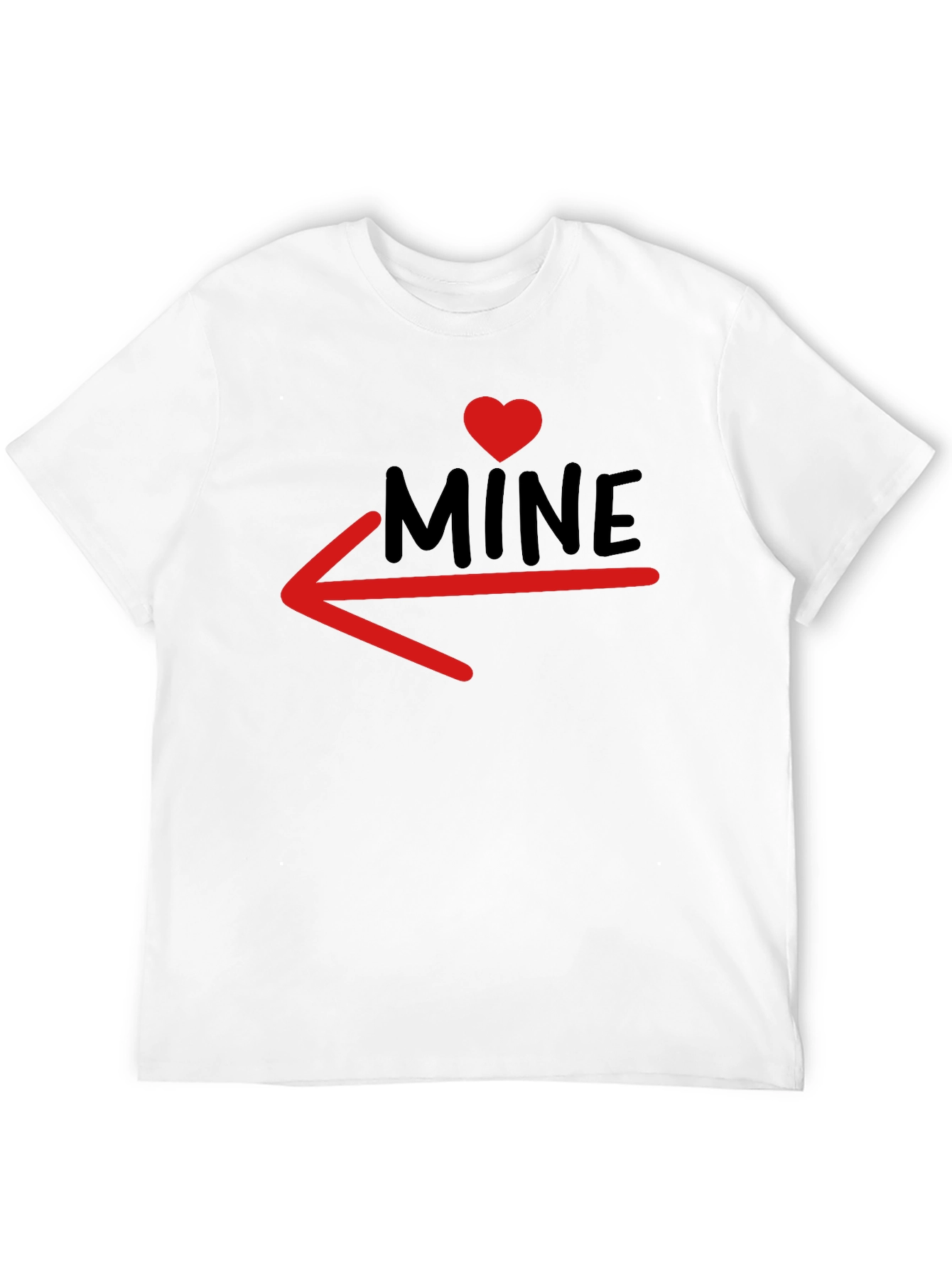 MINE T-Shirt with Heart and Arrow Design