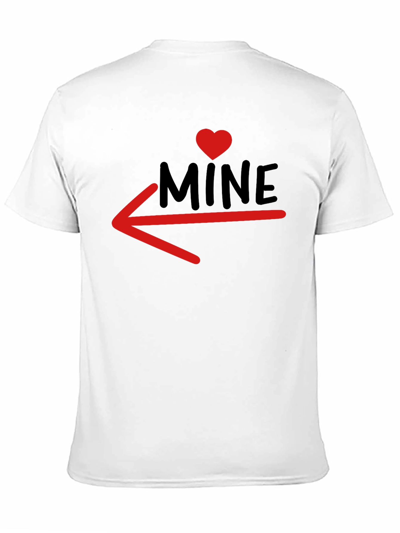MINE T-Shirt with Heart and Arrow Design