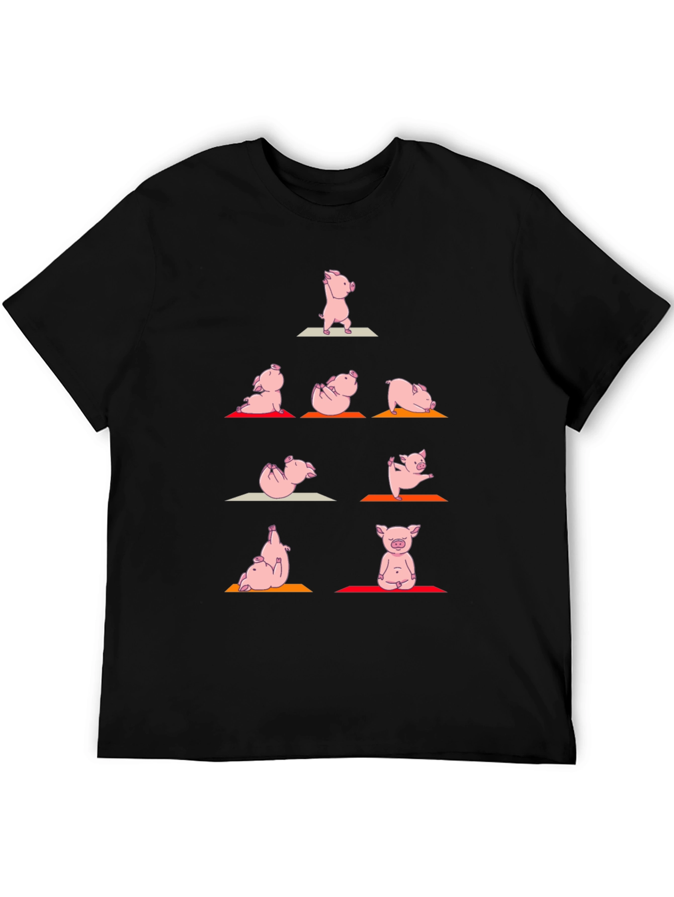 Yoga Pig T-Shirt: Funny Animal Graphic Tee