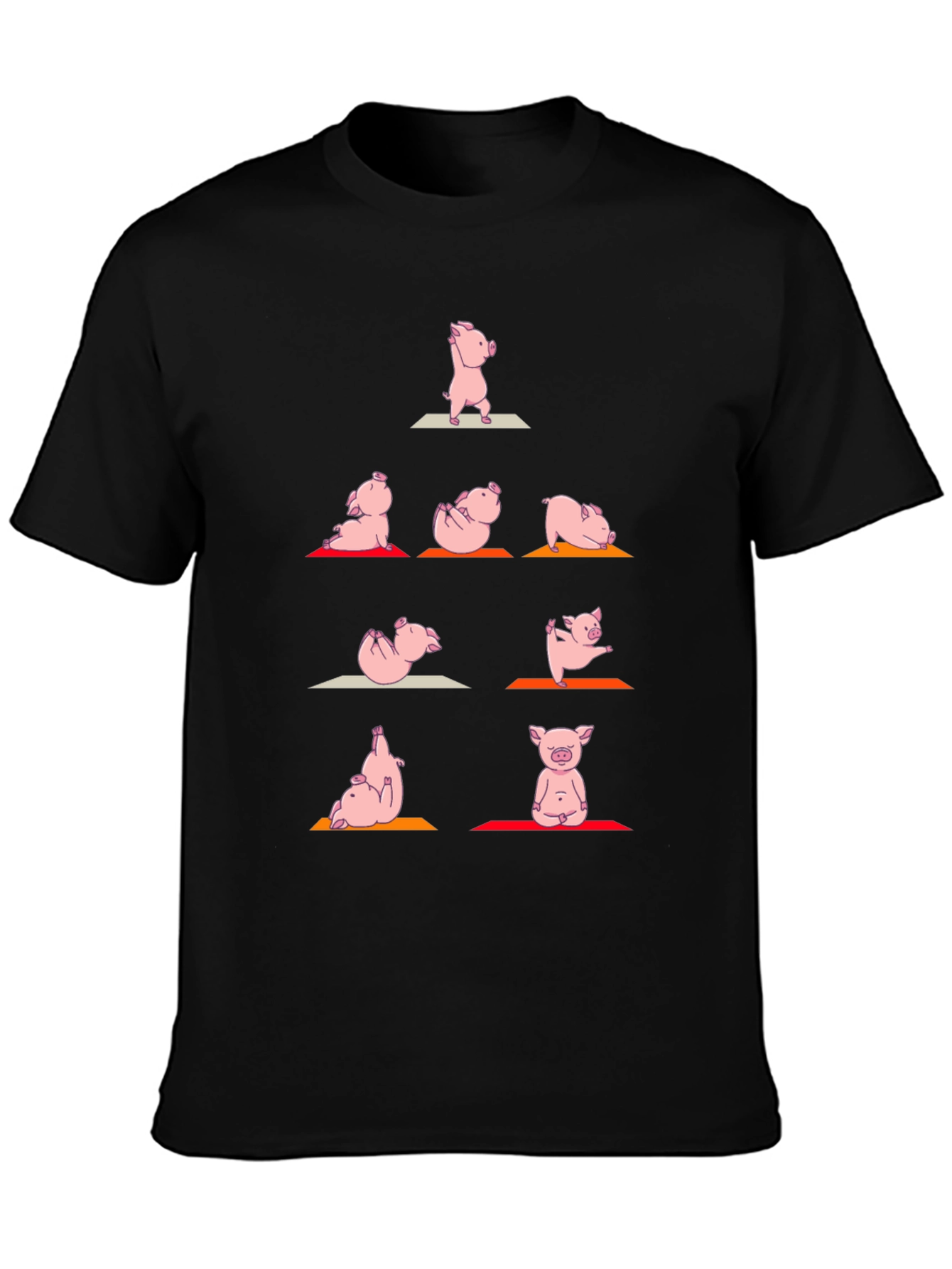 Yoga Pig T-Shirt: Funny Animal Graphic Tee