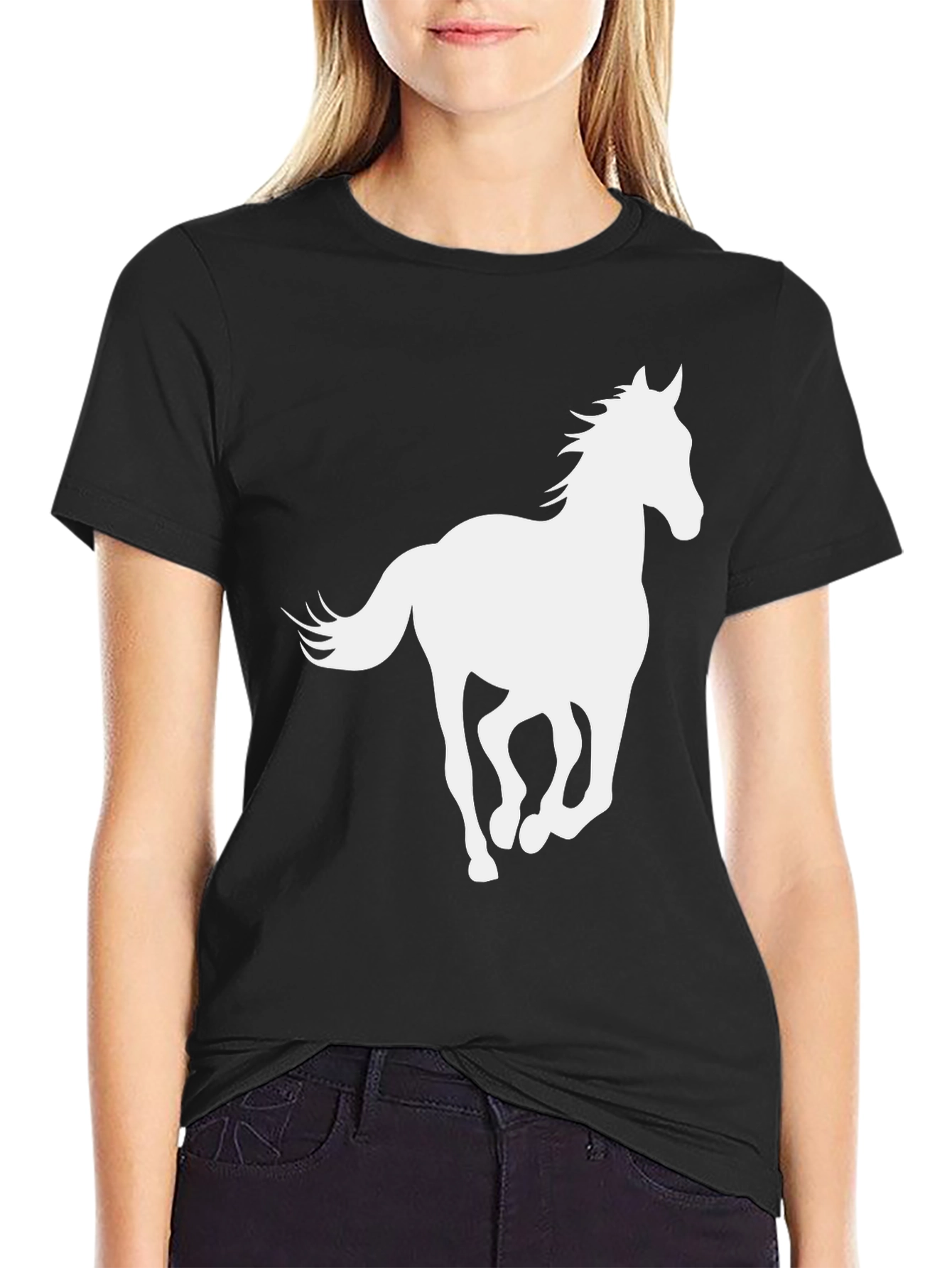 Black Horse Graphic T-Shirt