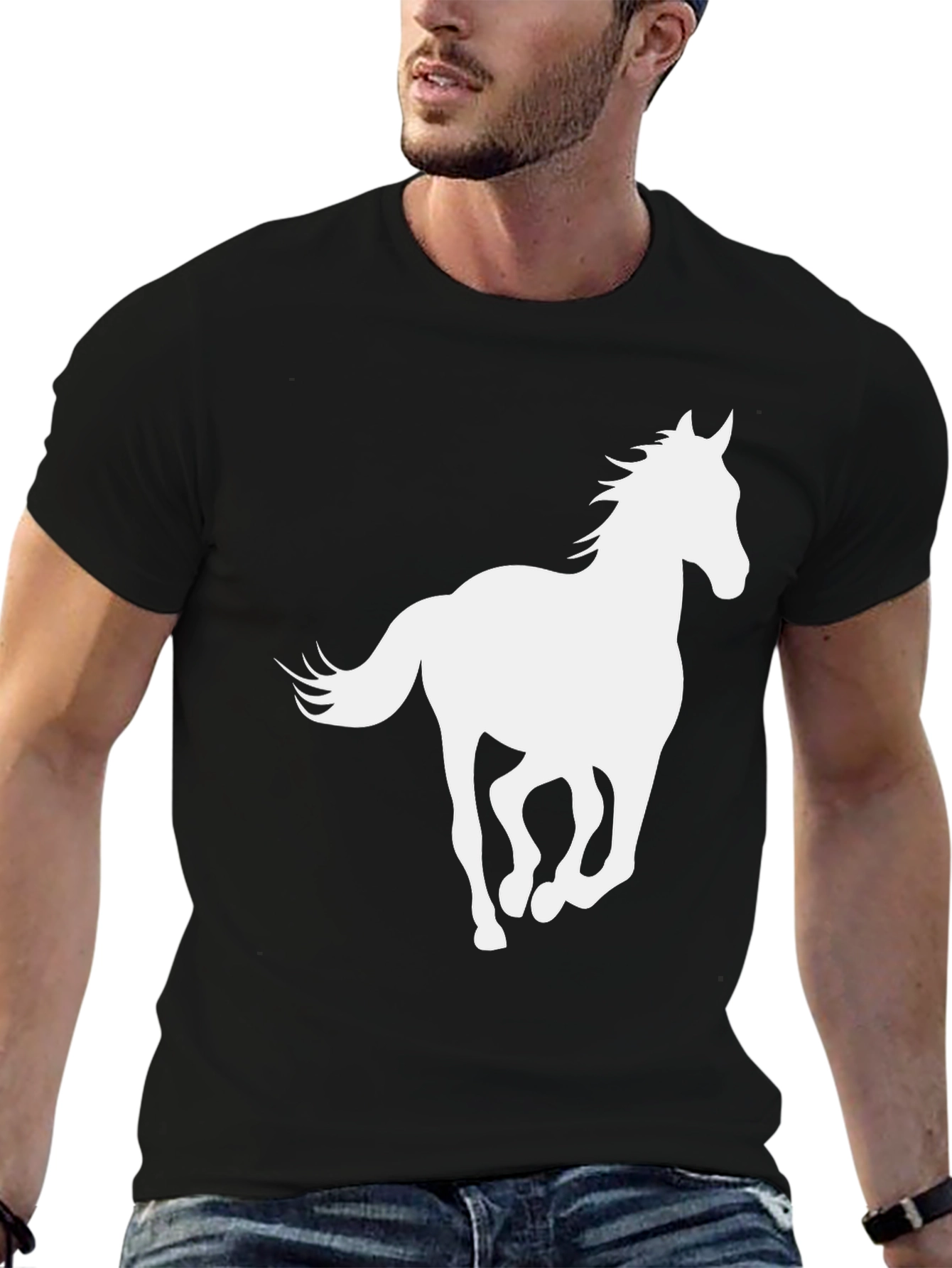 Black Horse Graphic T-Shirt