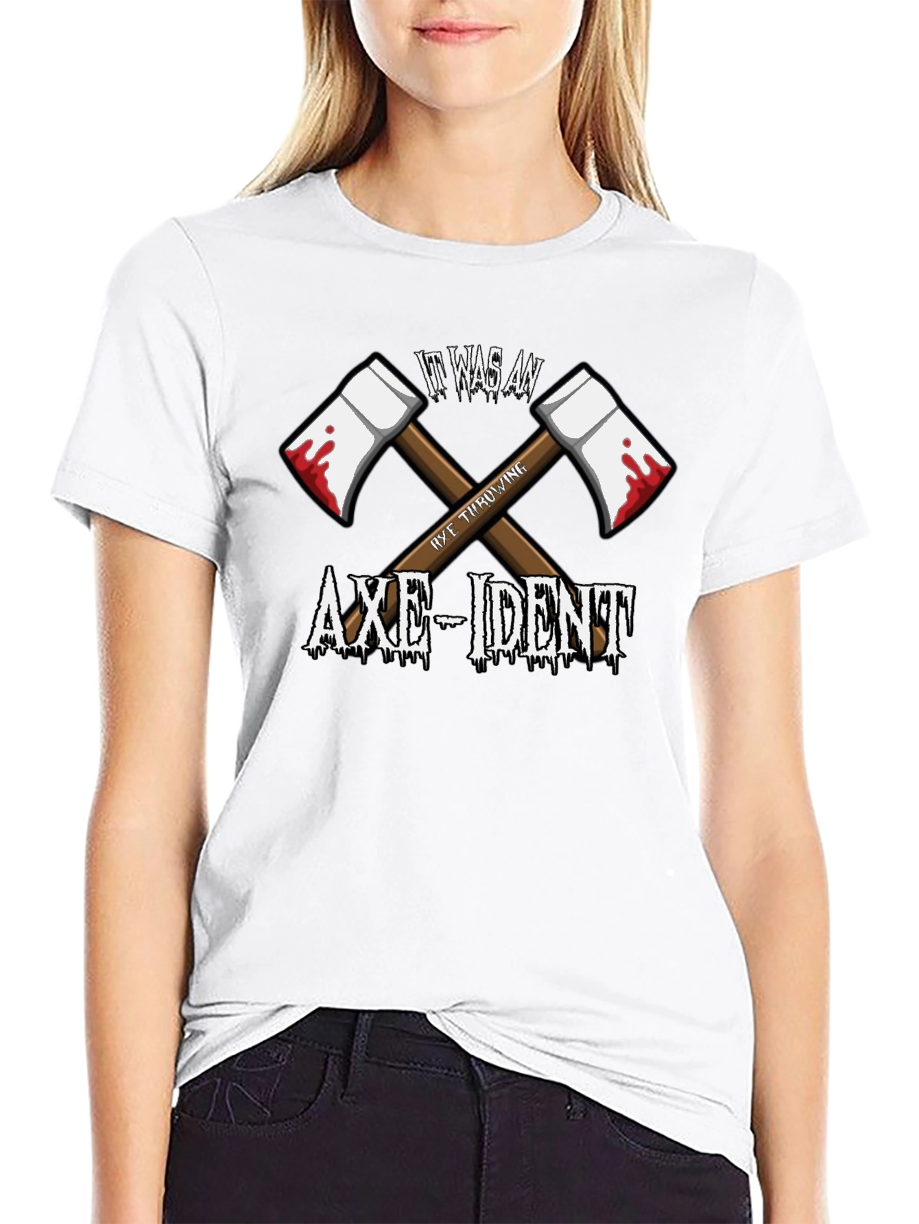 It Was An Axe-Ident T-Shirt Funny Axe Throwing