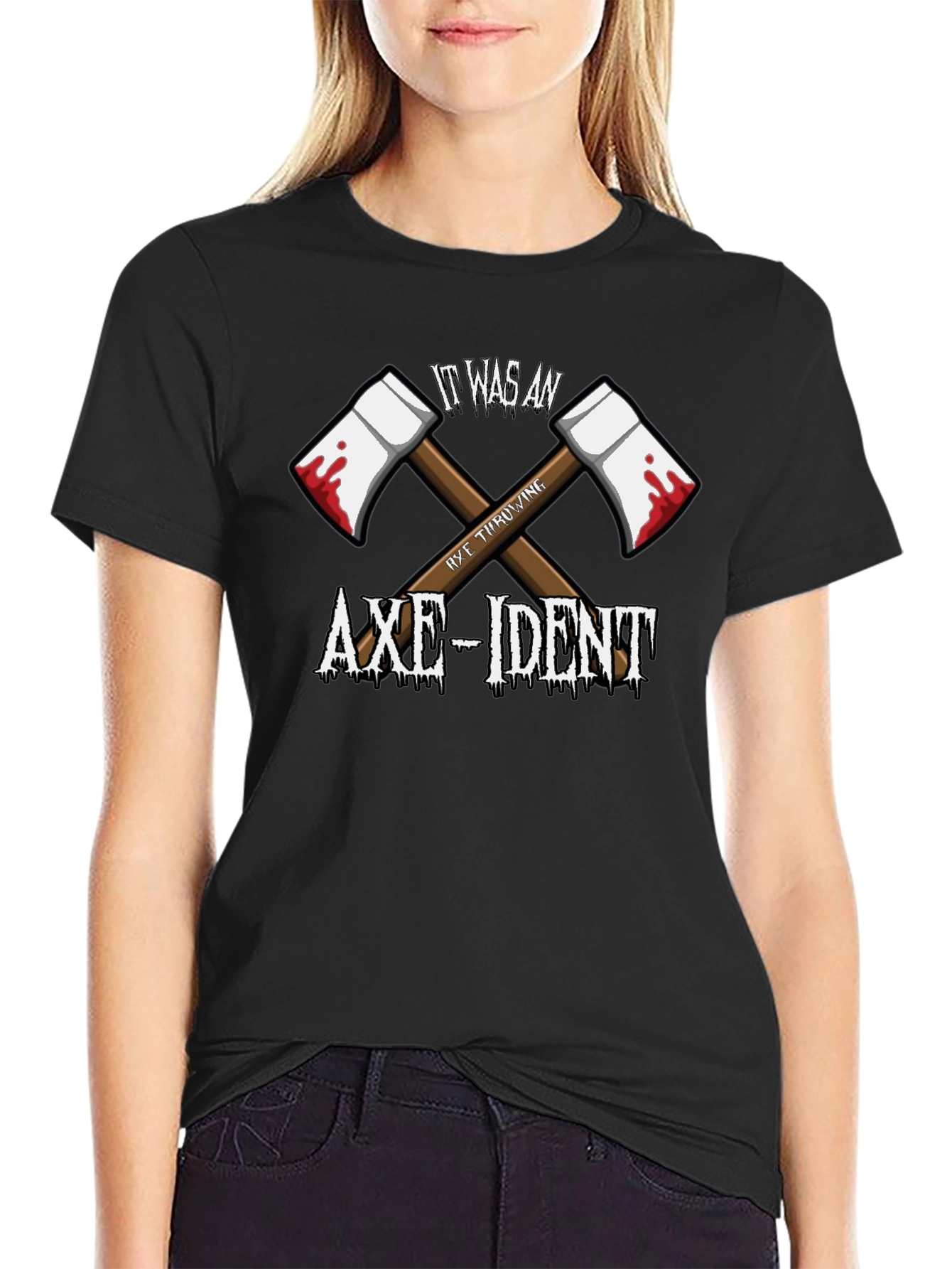 It Was An Axe-Ident T-Shirt Funny Axe Throwing
