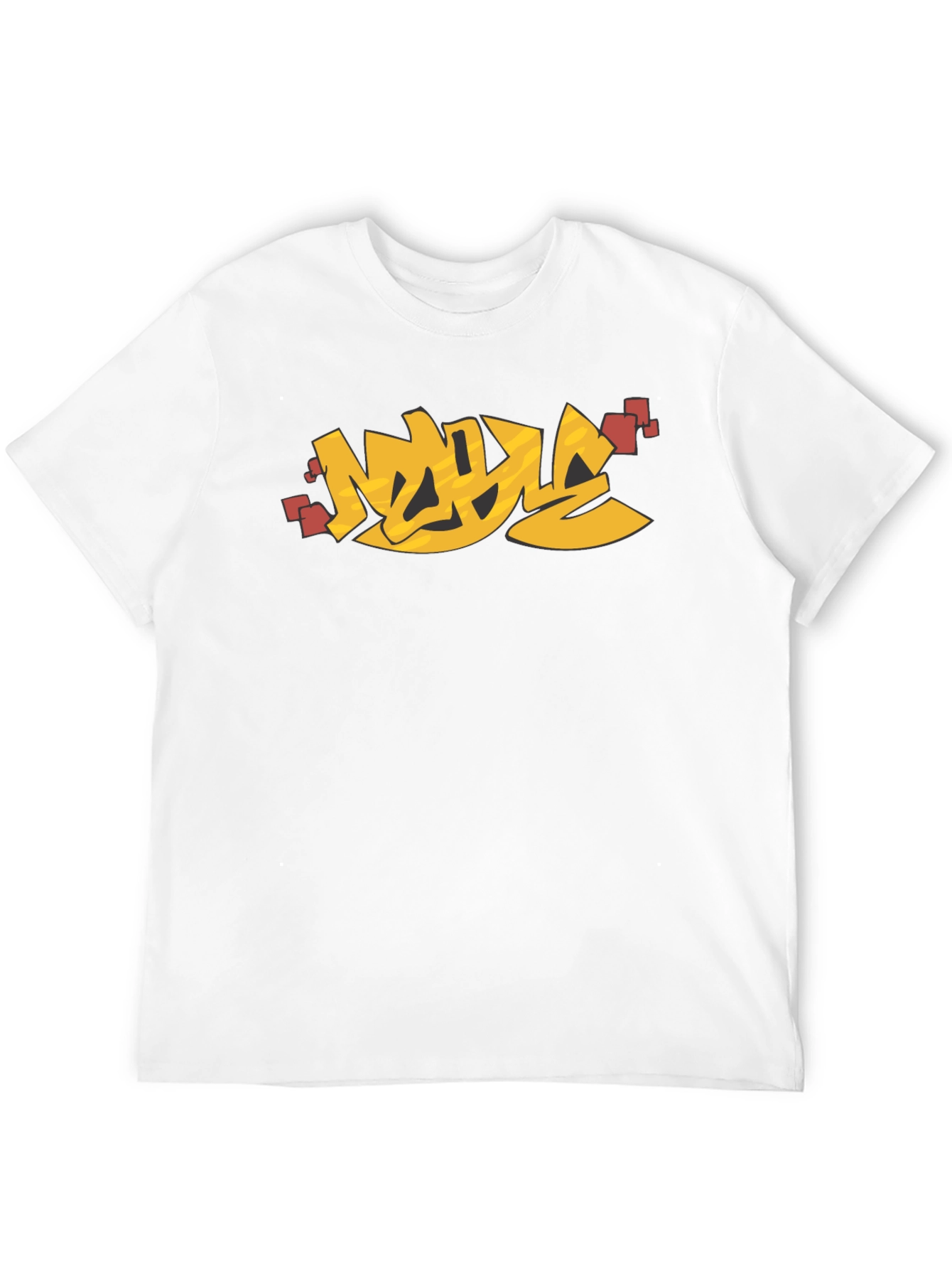 Urban Graffiti Style Graphic Print Black T-Shirt