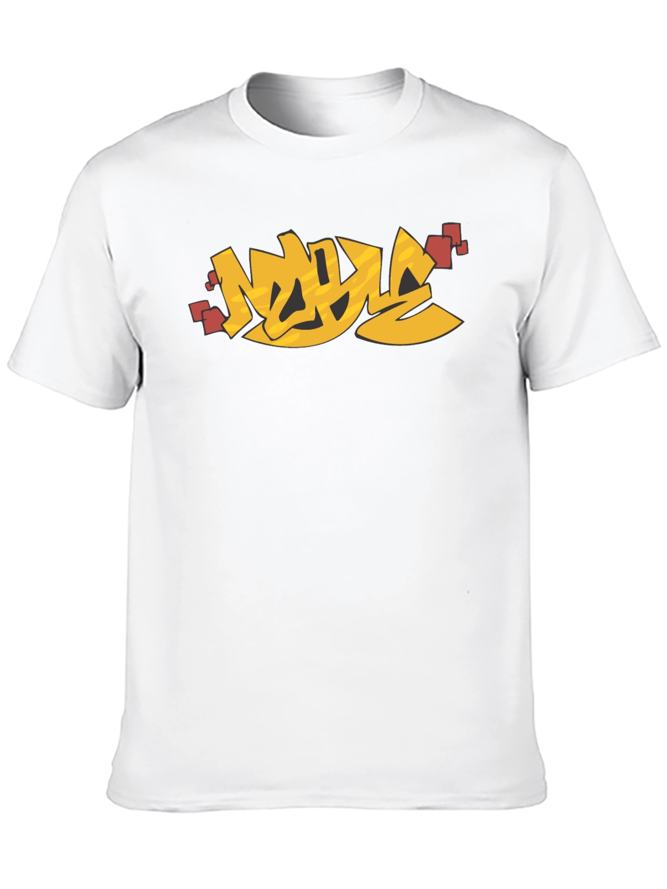 Urban Graffiti Style Graphic Print Black T-Shirt