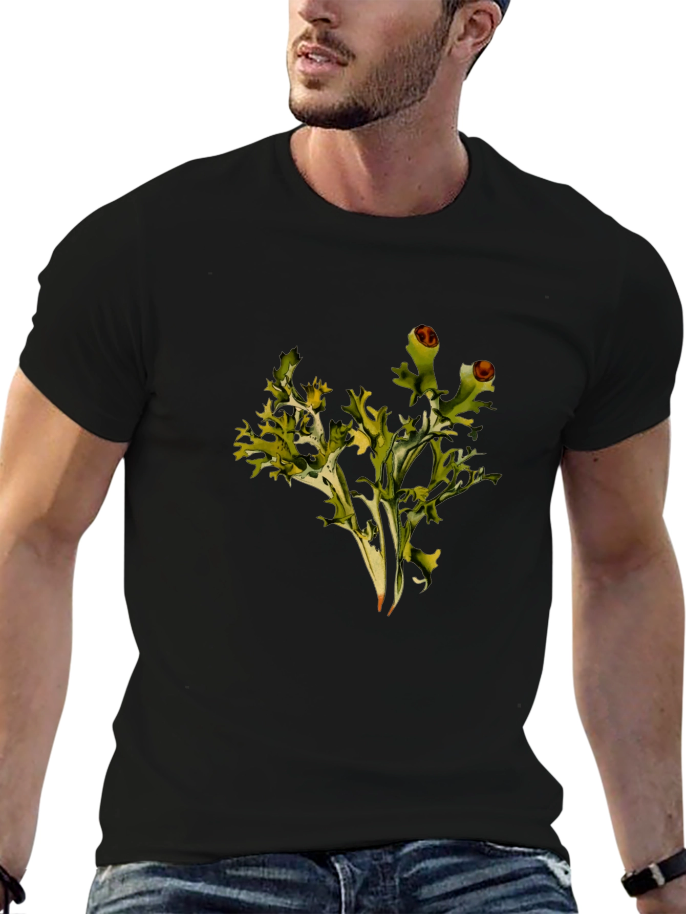 Lichen Graphic Black T-Shirt