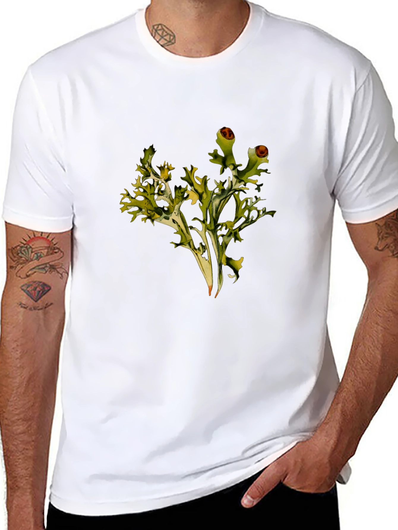 Lichen Graphic Black T-Shirt