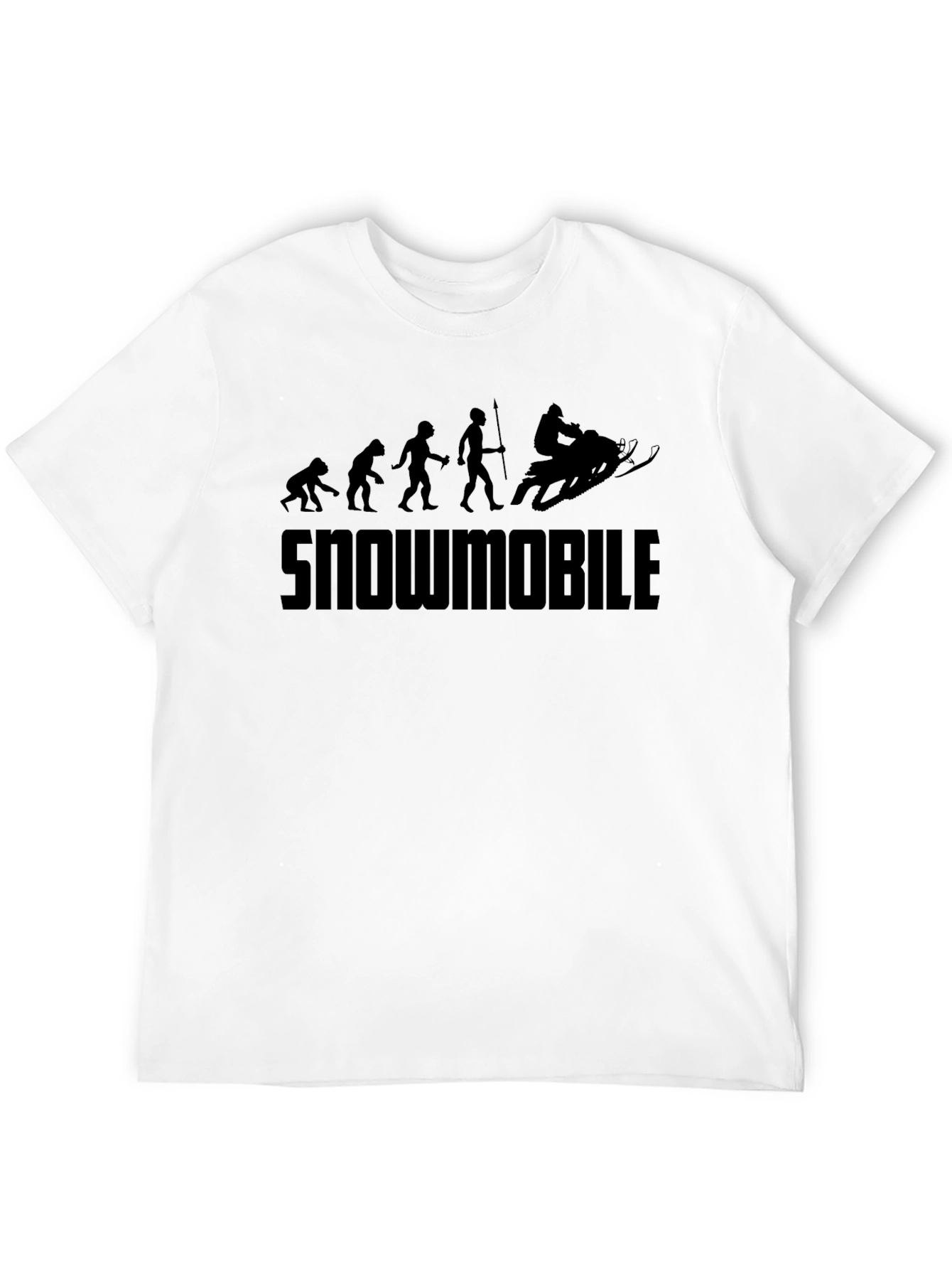 Snowmobile Evolution T-Shirt - Black Graphic Tee